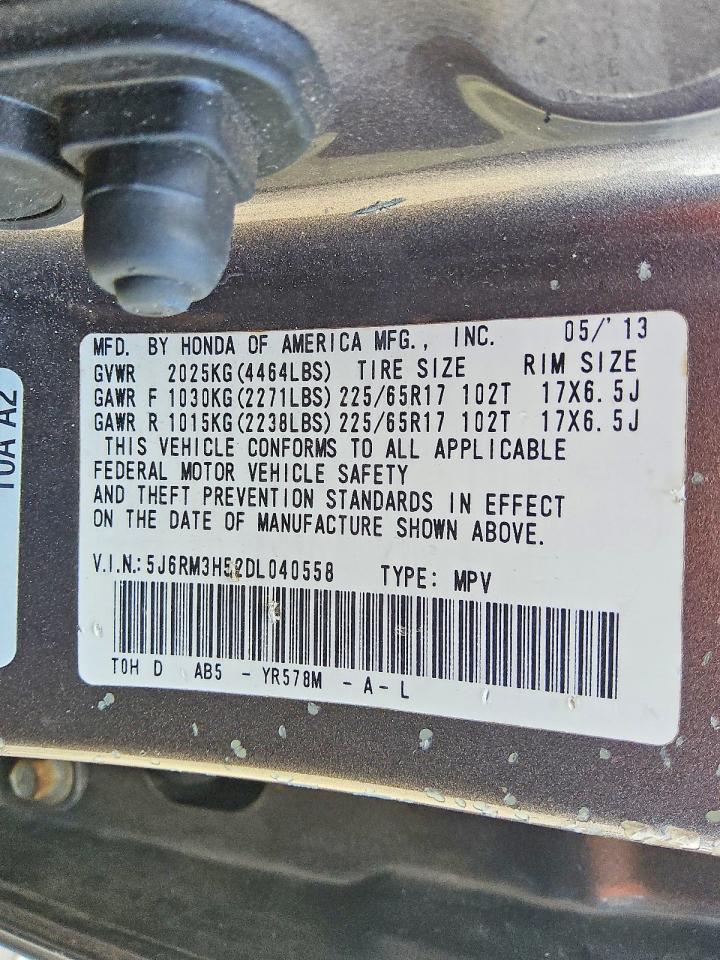 2013 Honda Cr-v Ex Gray vin: 5J6RM3H52DL040558