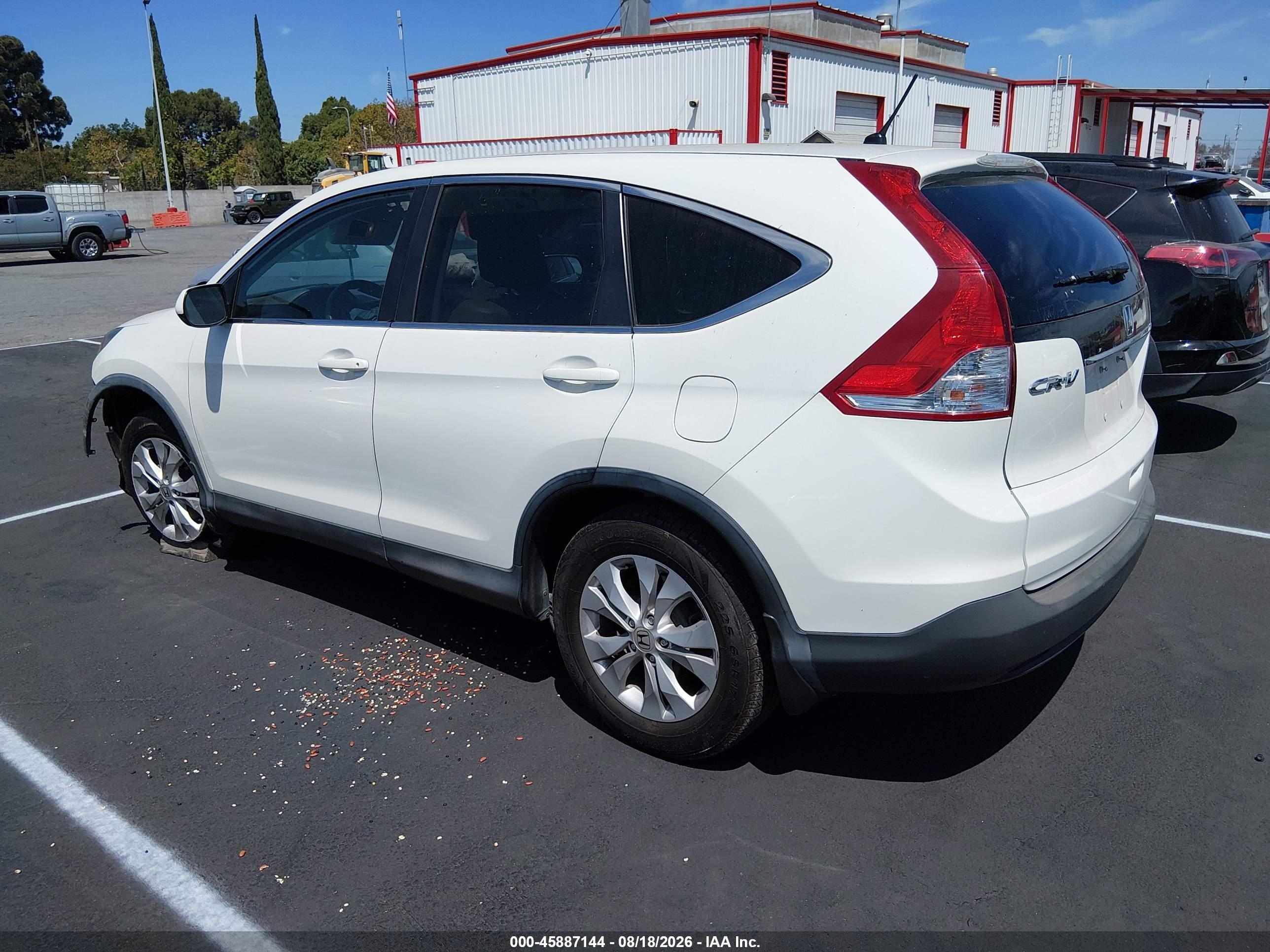 2014 Honda Cr-v Ex White vin: 5J6RM3H52EL022448