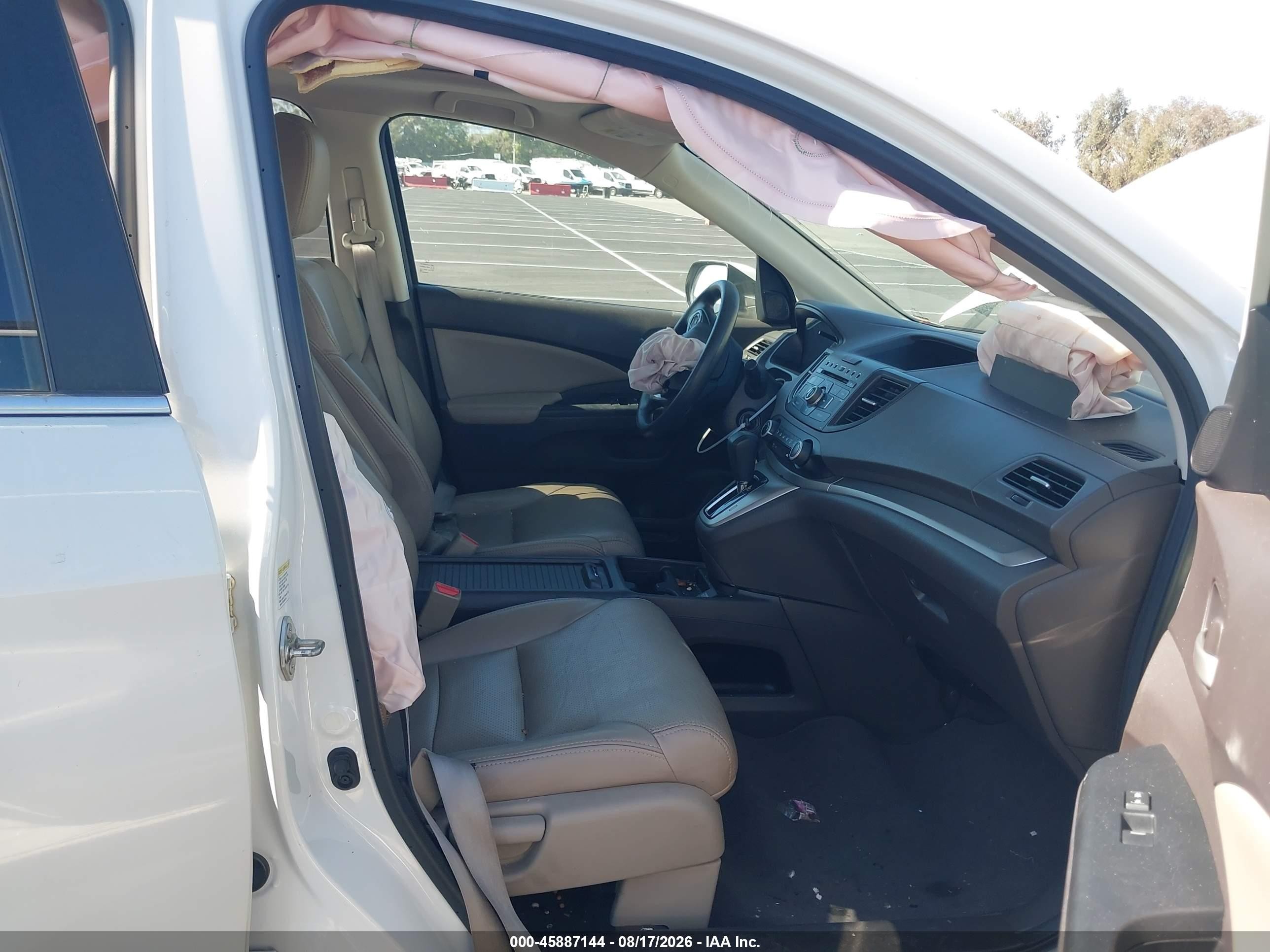 2014 Honda Cr-v Ex White vin: 5J6RM3H52EL022448