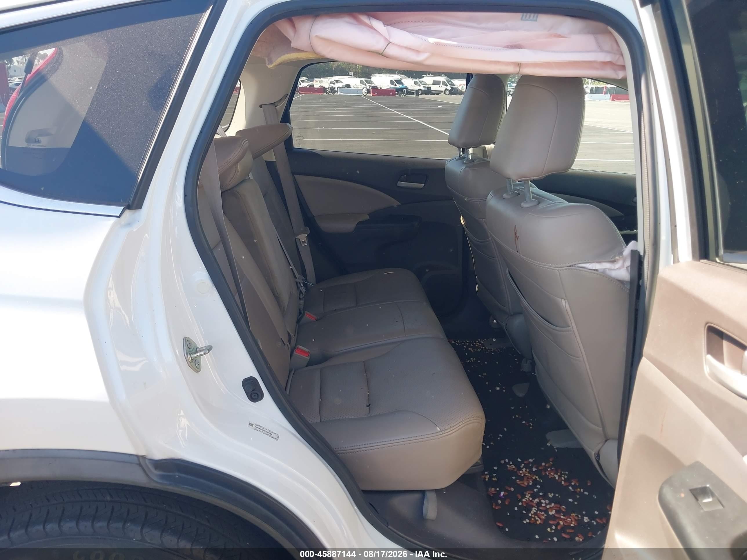 2014 Honda Cr-v Ex White vin: 5J6RM3H52EL022448