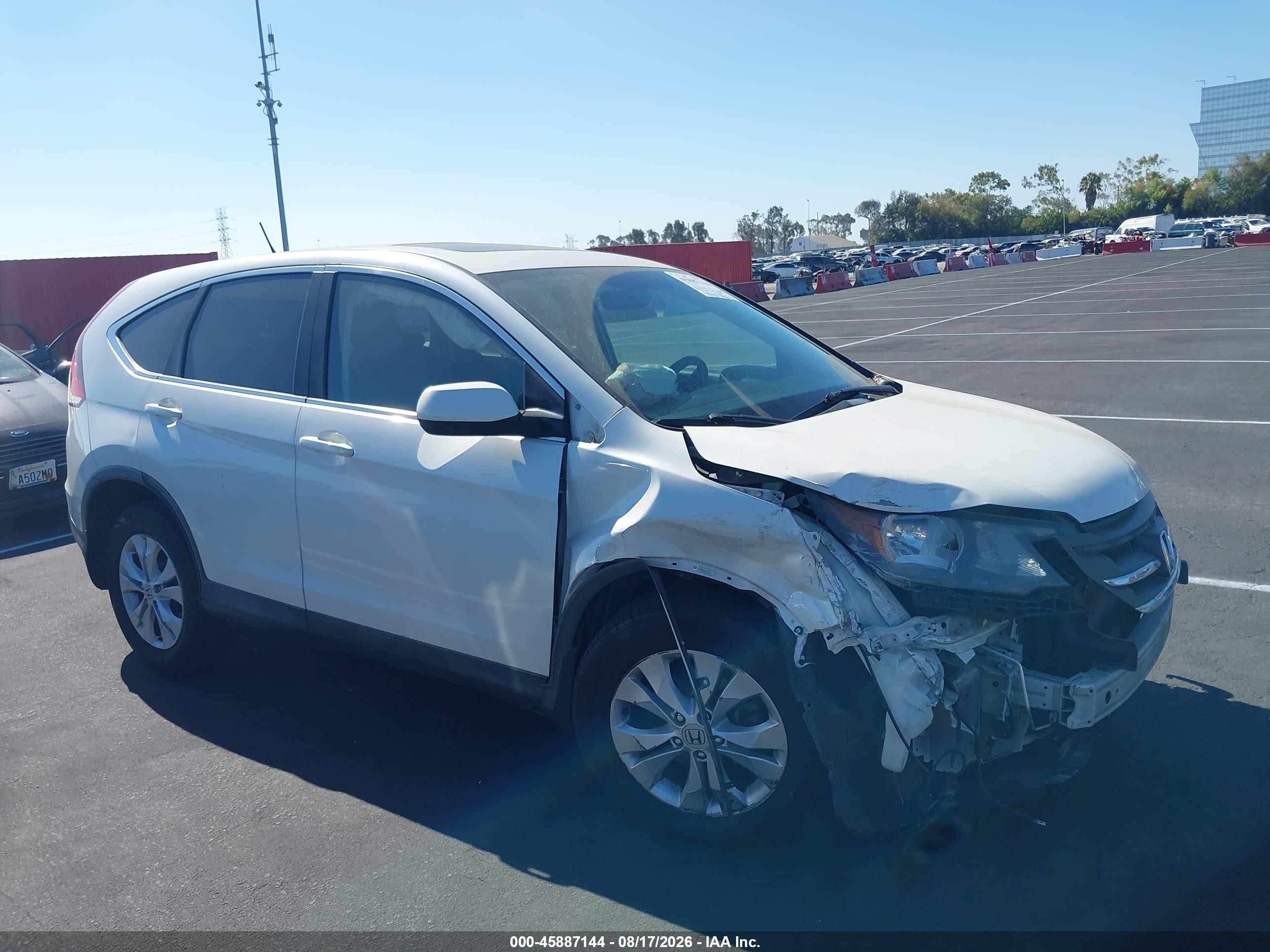 2014 Honda Cr-v Ex White vin: 5J6RM3H52EL022448