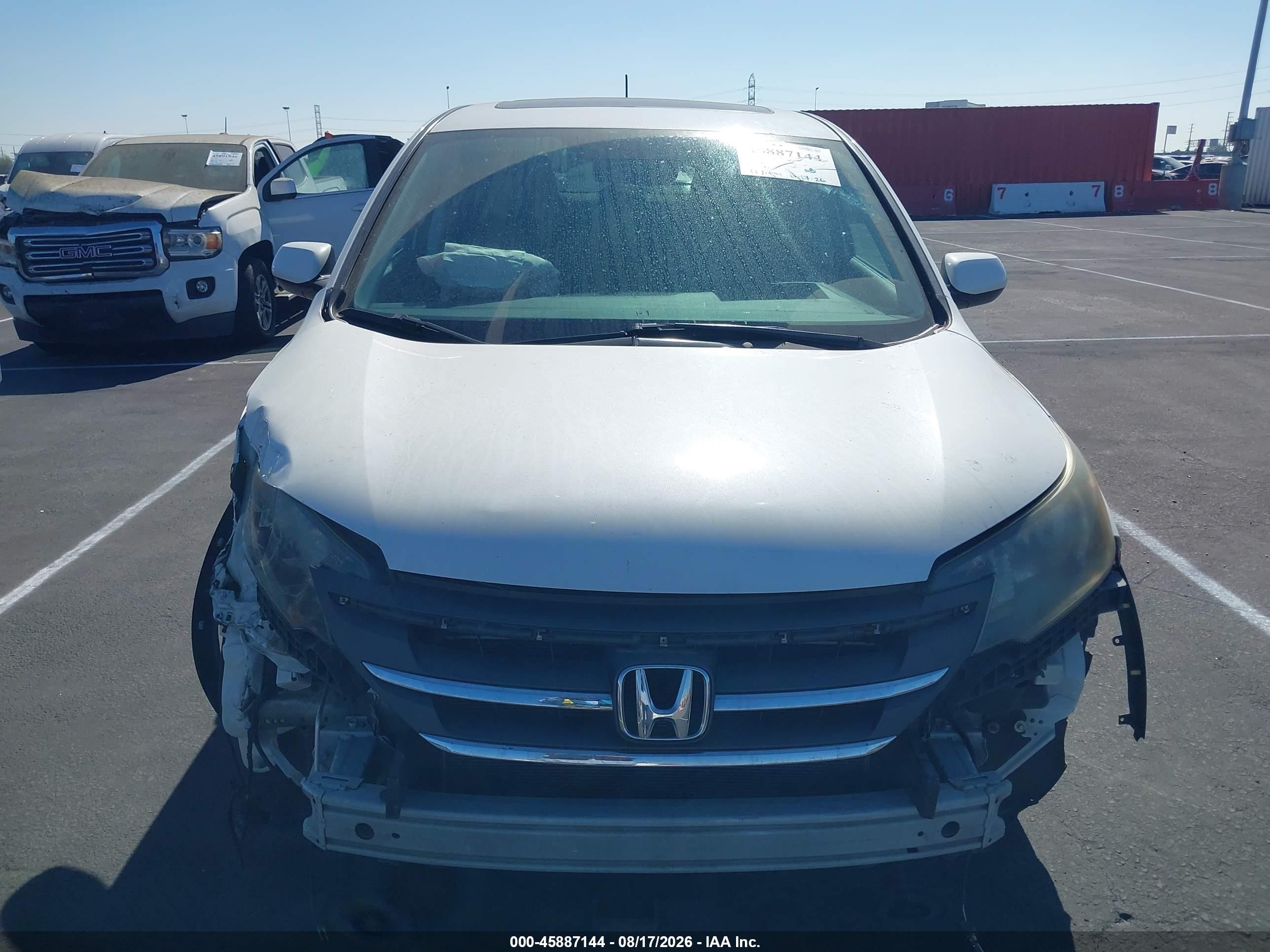 2014 Honda Cr-v Ex White vin: 5J6RM3H52EL022448