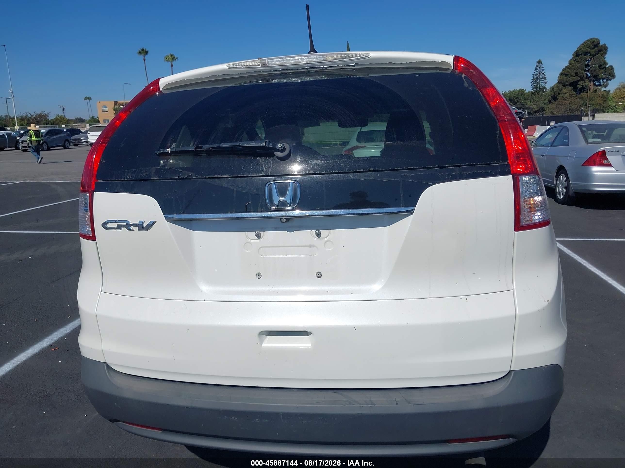 2014 Honda Cr-v Ex White vin: 5J6RM3H52EL022448