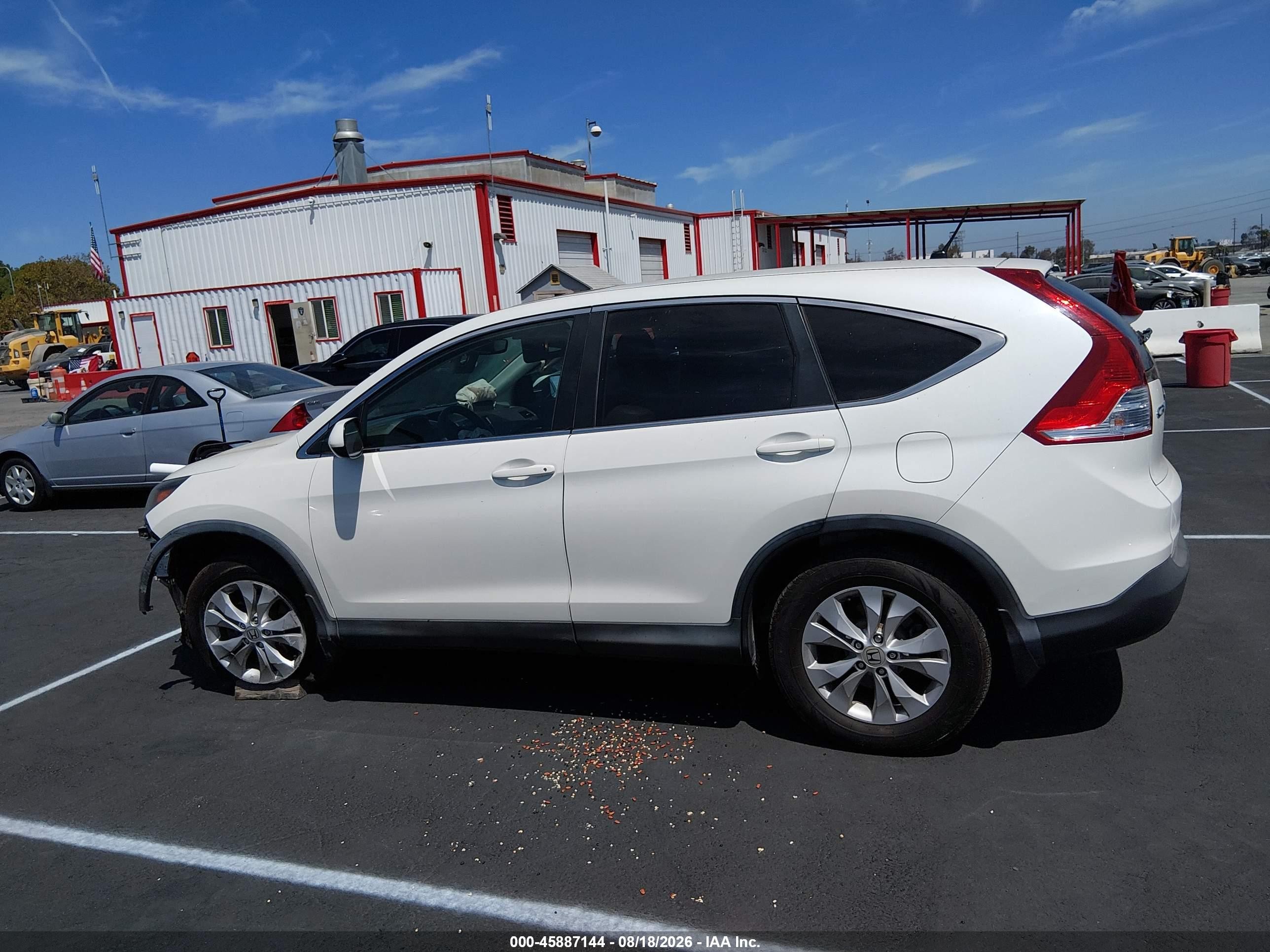 2014 Honda Cr-v Ex White vin: 5J6RM3H52EL022448