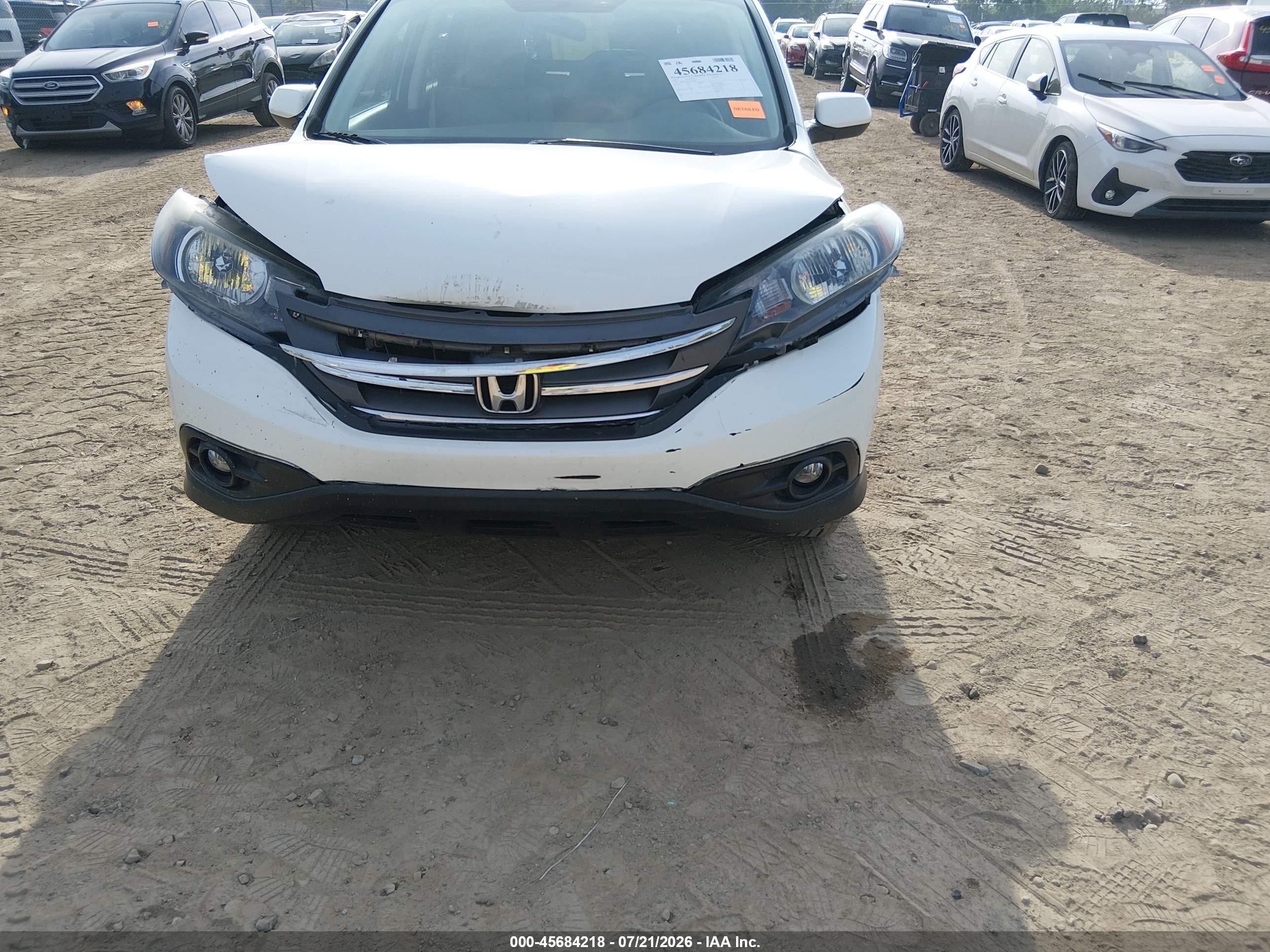 2012 Honda Cr-v Ex White vin: 5J6RM3H53CL035903