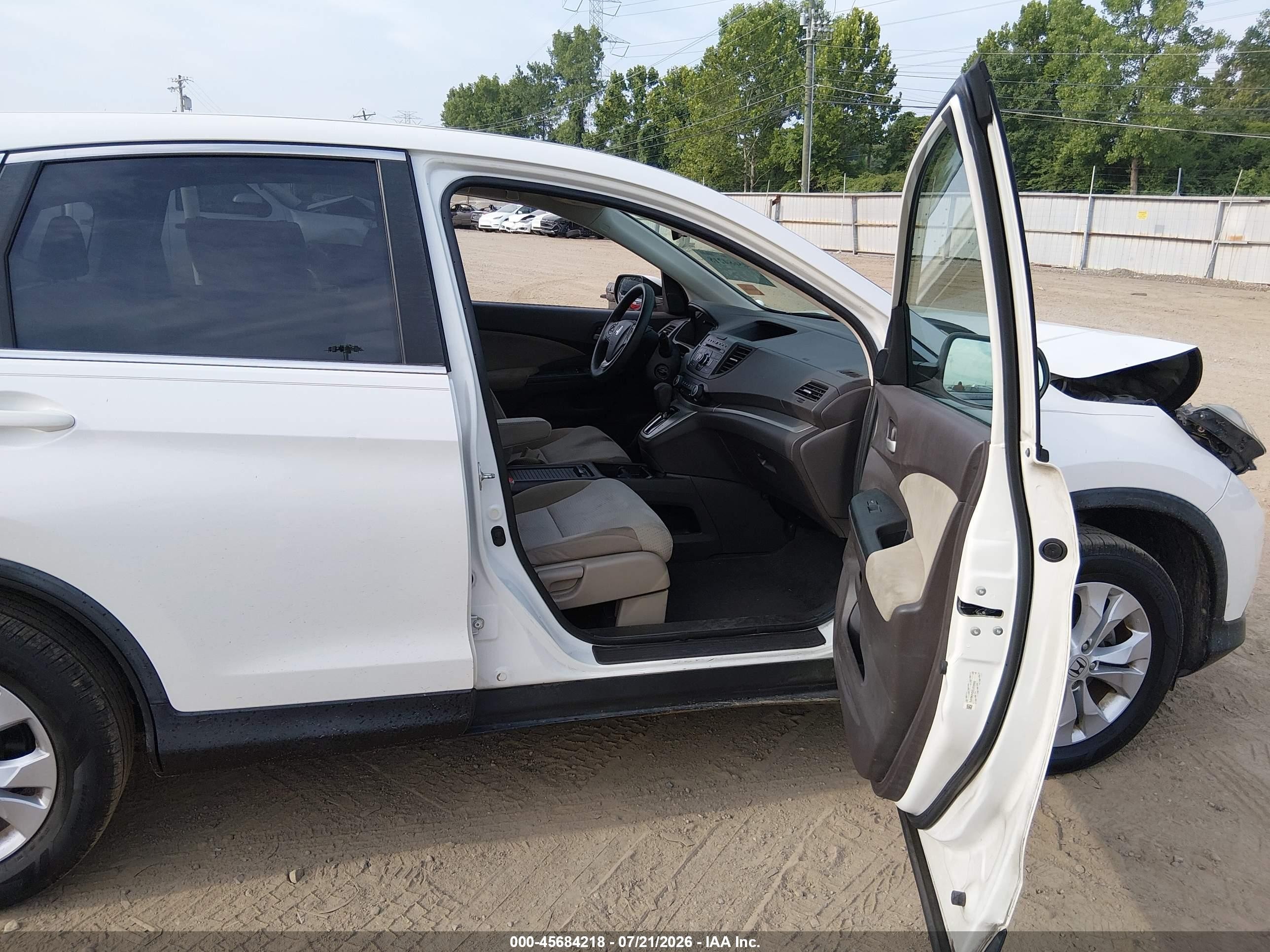 2012 Honda Cr-v Ex White vin: 5J6RM3H53CL035903