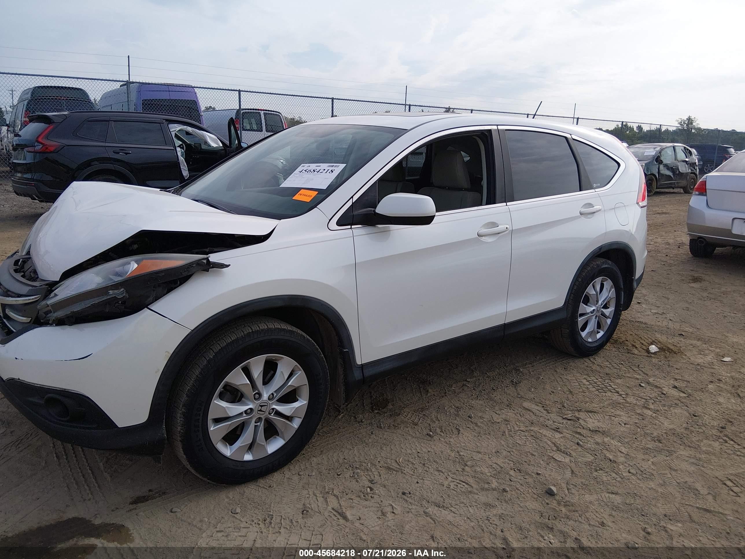 2012 Honda Cr-v Ex White vin: 5J6RM3H53CL035903