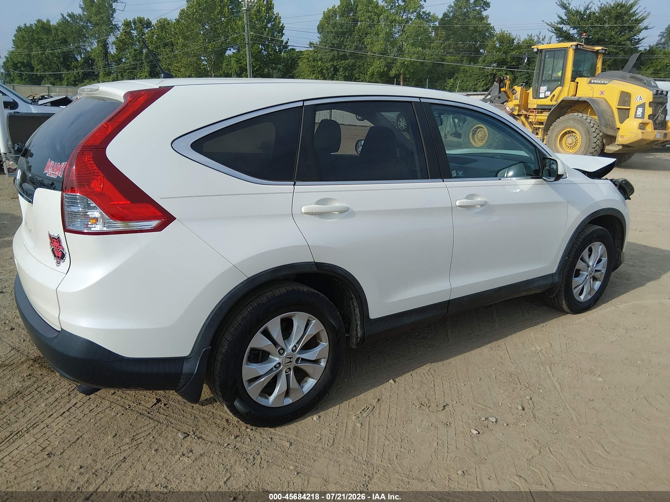 2012 Honda Cr-v Ex White vin: 5J6RM3H53CL035903