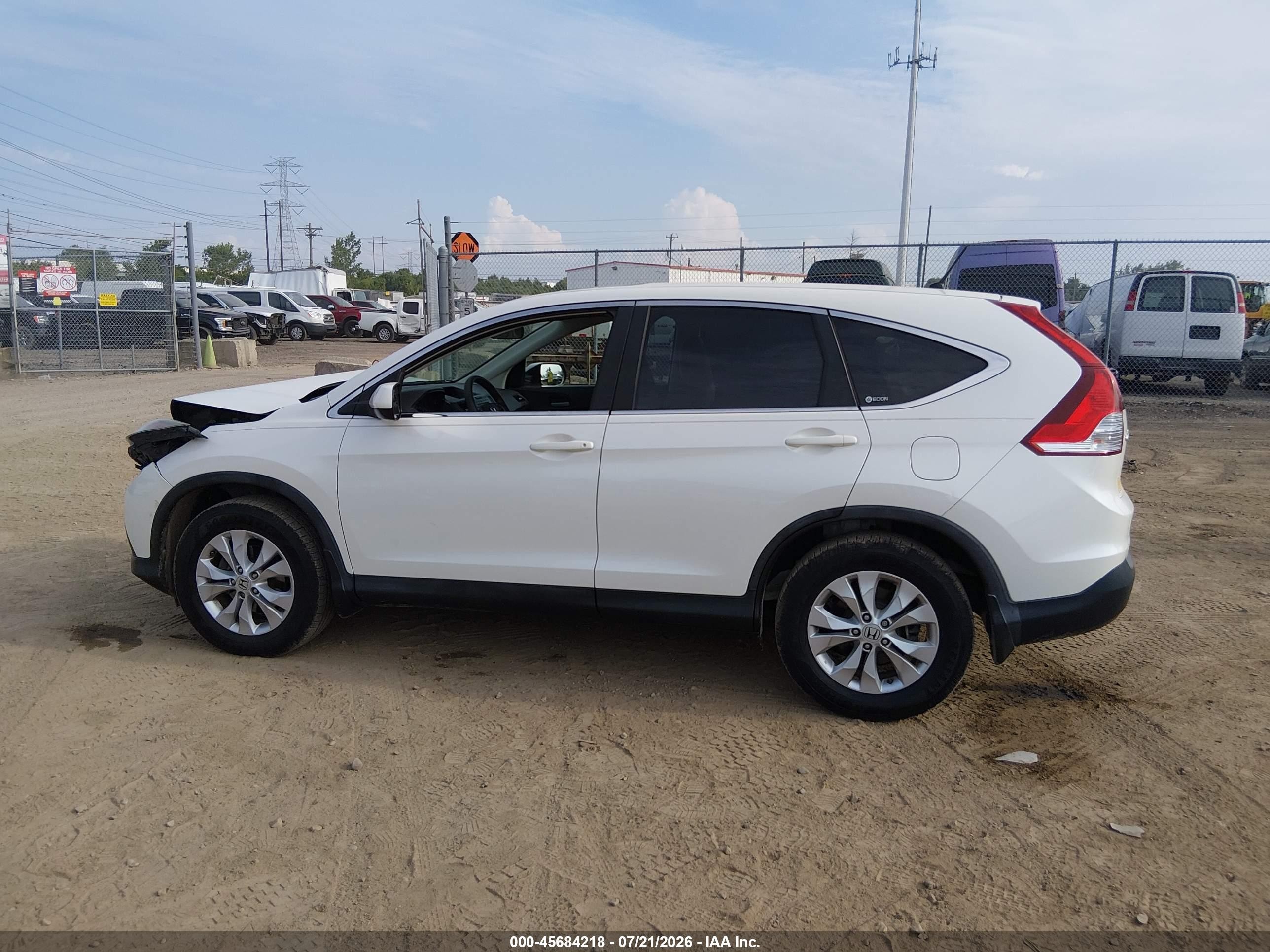 2012 Honda Cr-v Ex White vin: 5J6RM3H53CL035903