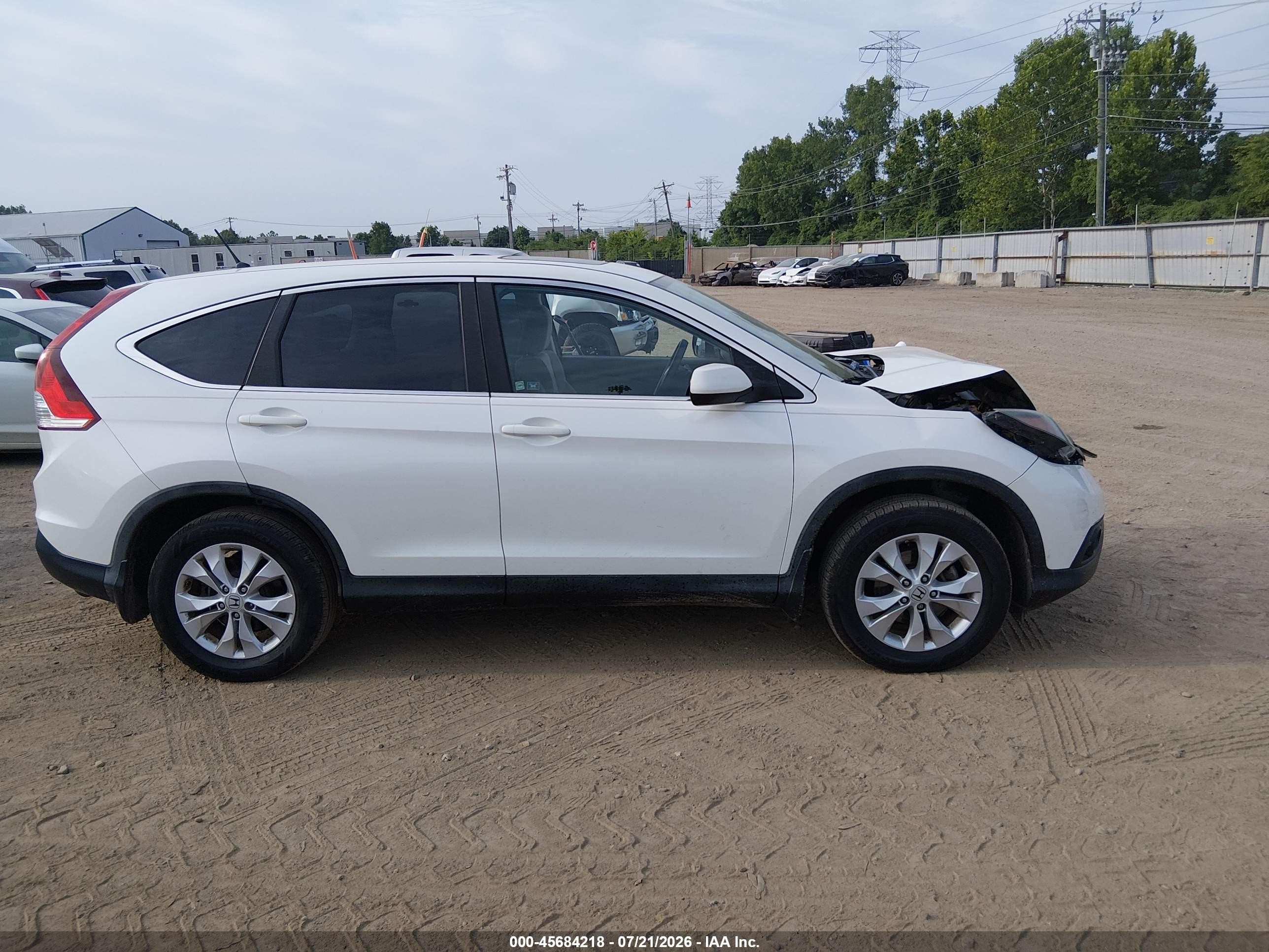 2012 Honda Cr-v Ex White vin: 5J6RM3H53CL035903