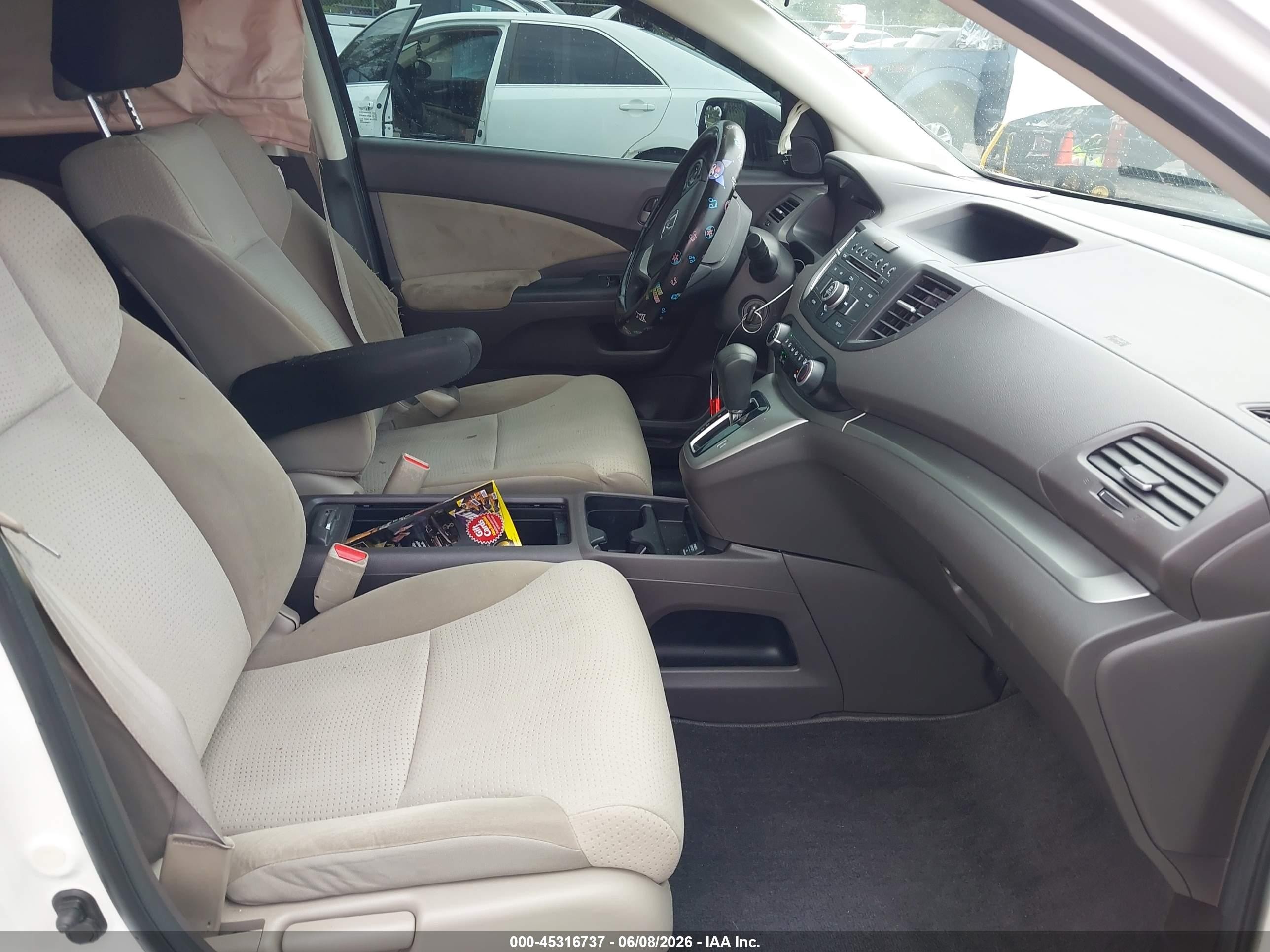2012 Honda Cr-v Ex White vin: 5J6RM3H53CL048246