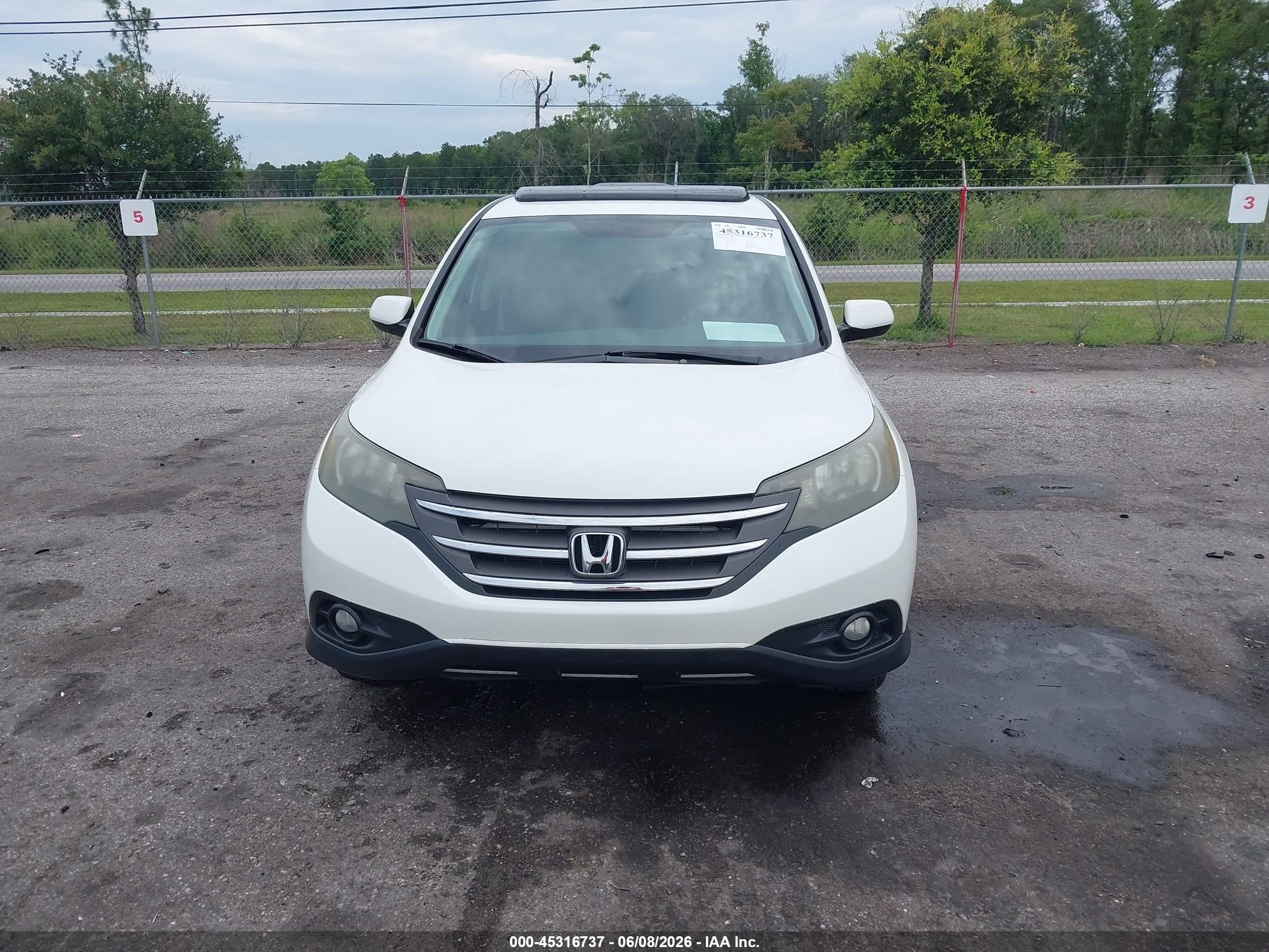 2012 Honda Cr-v Ex White vin: 5J6RM3H53CL048246