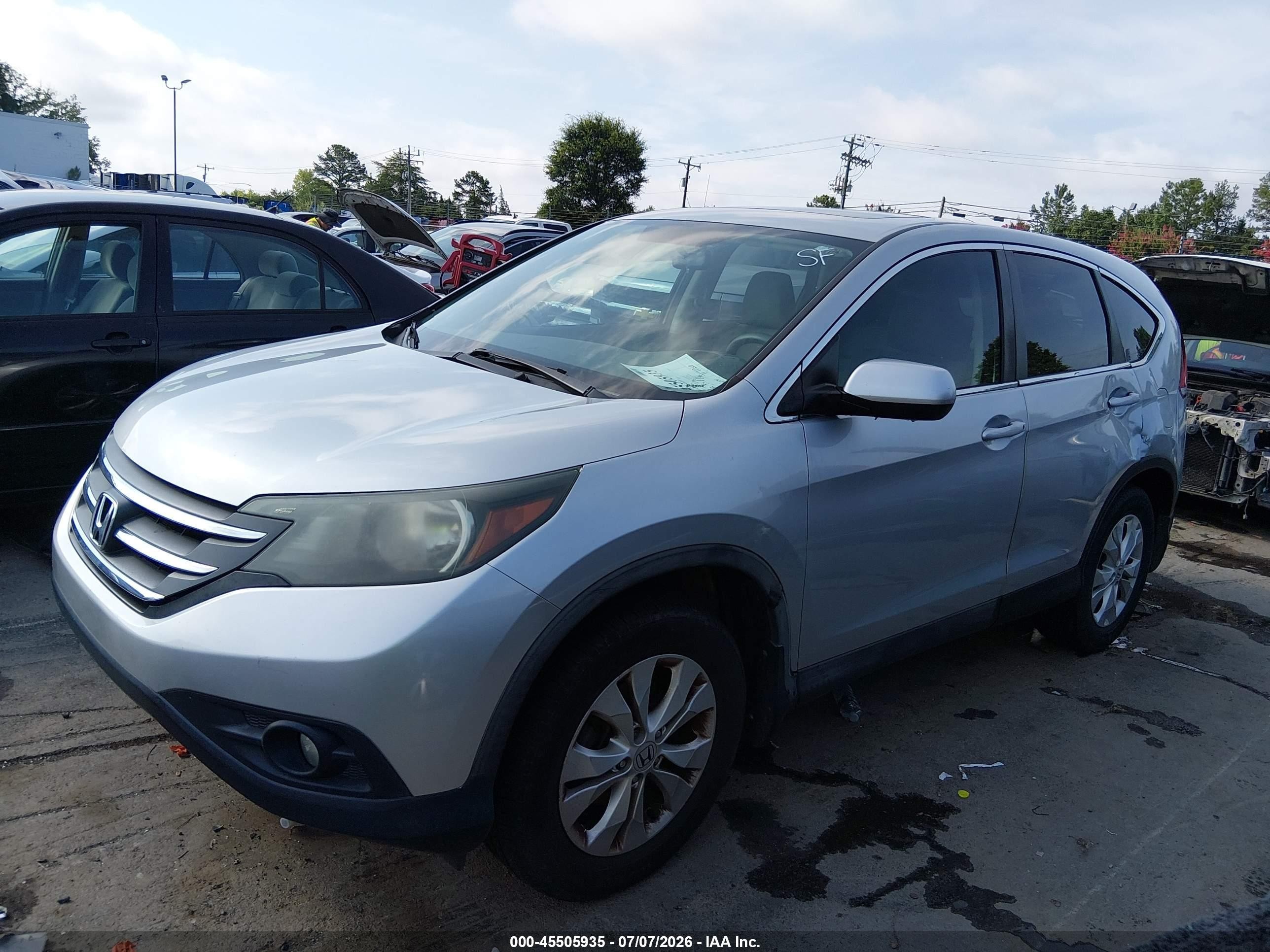 2014 Honda Cr-v Ex Silver vin: 5J6RM3H53EL043468