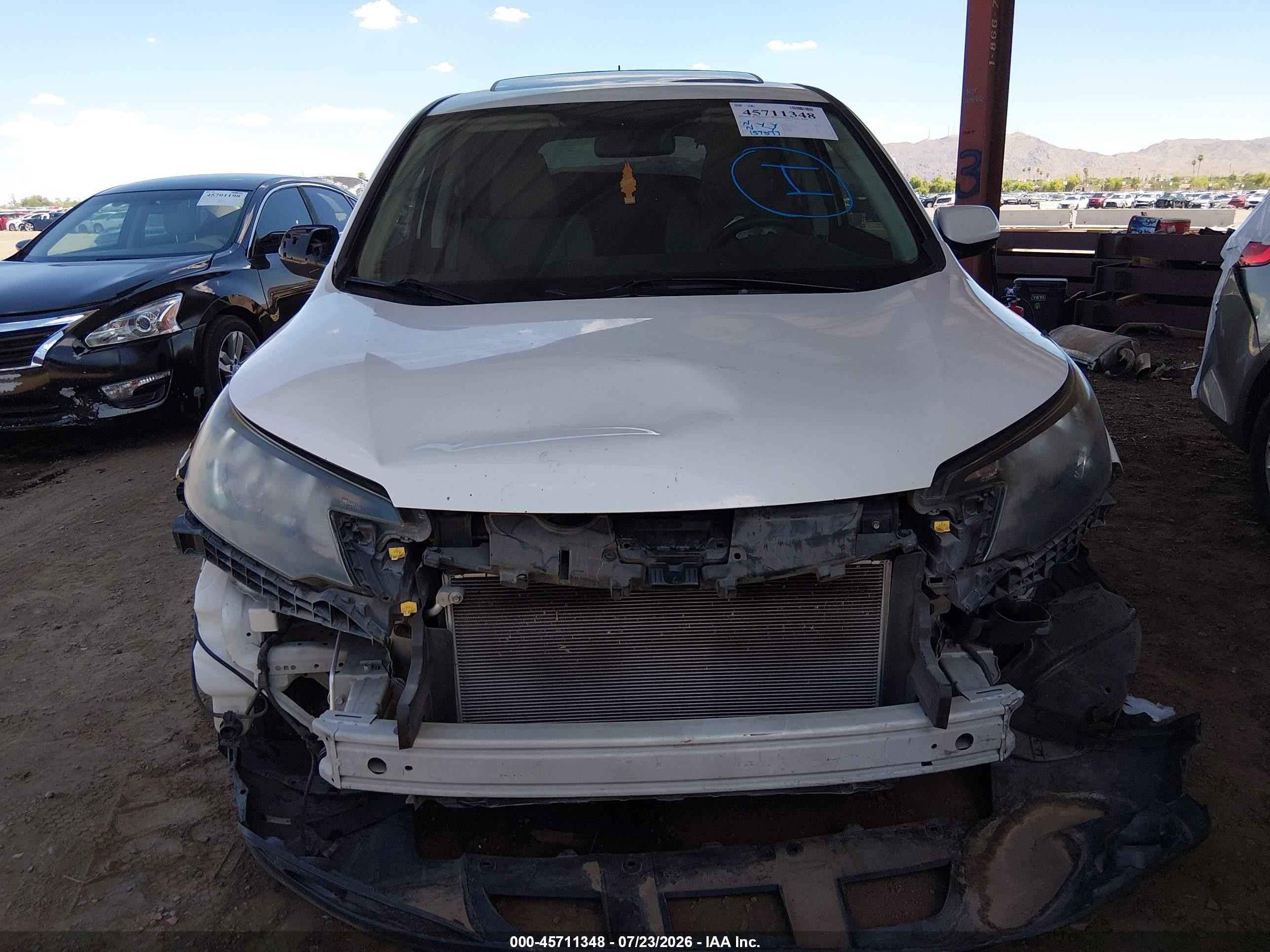 2012 Honda Cr-v Ex White vin: 5J6RM3H54CL026613