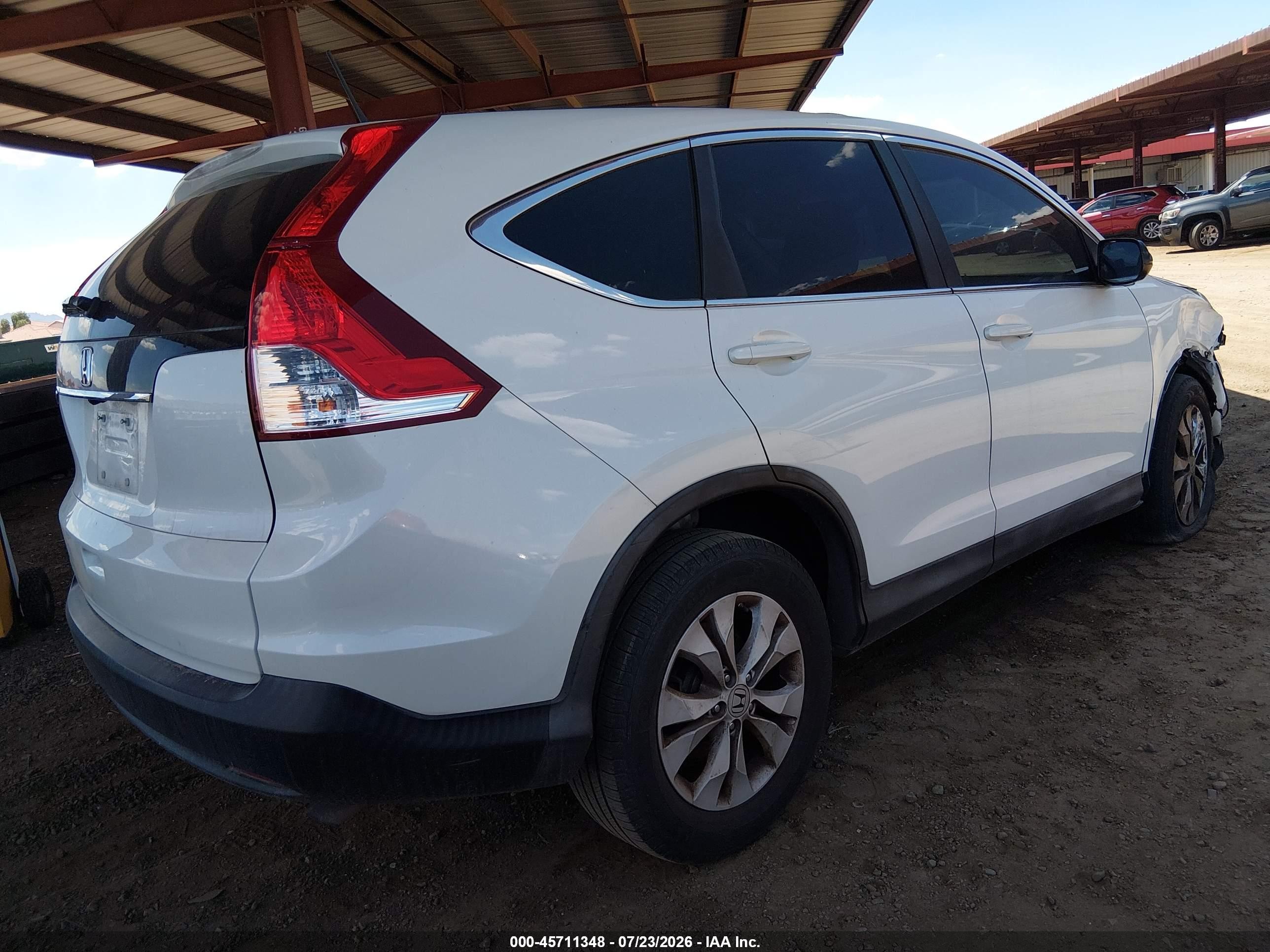 2012 Honda Cr-v Ex White vin: 5J6RM3H54CL026613
