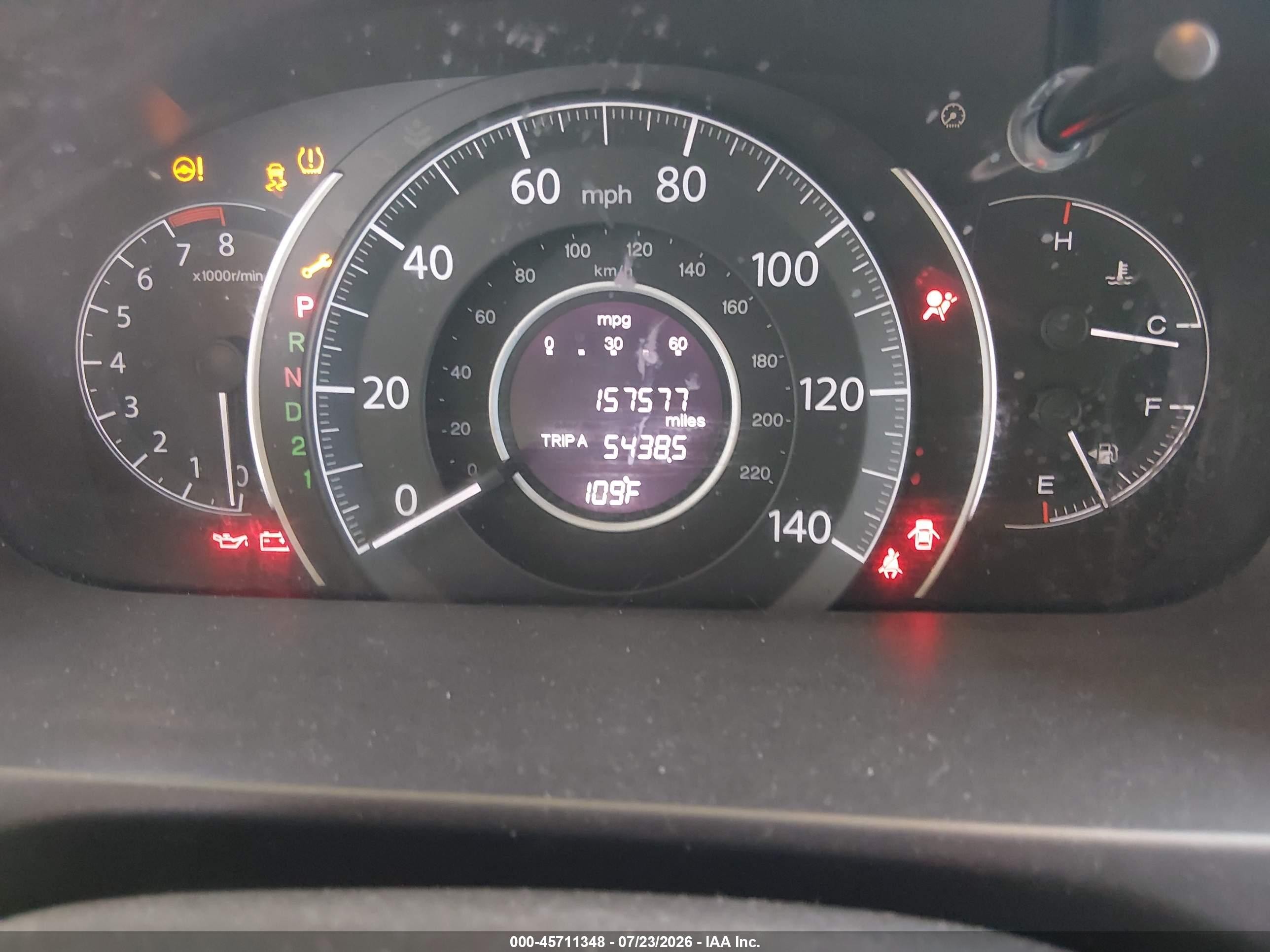 2012 Honda Cr-v Ex White vin: 5J6RM3H54CL026613