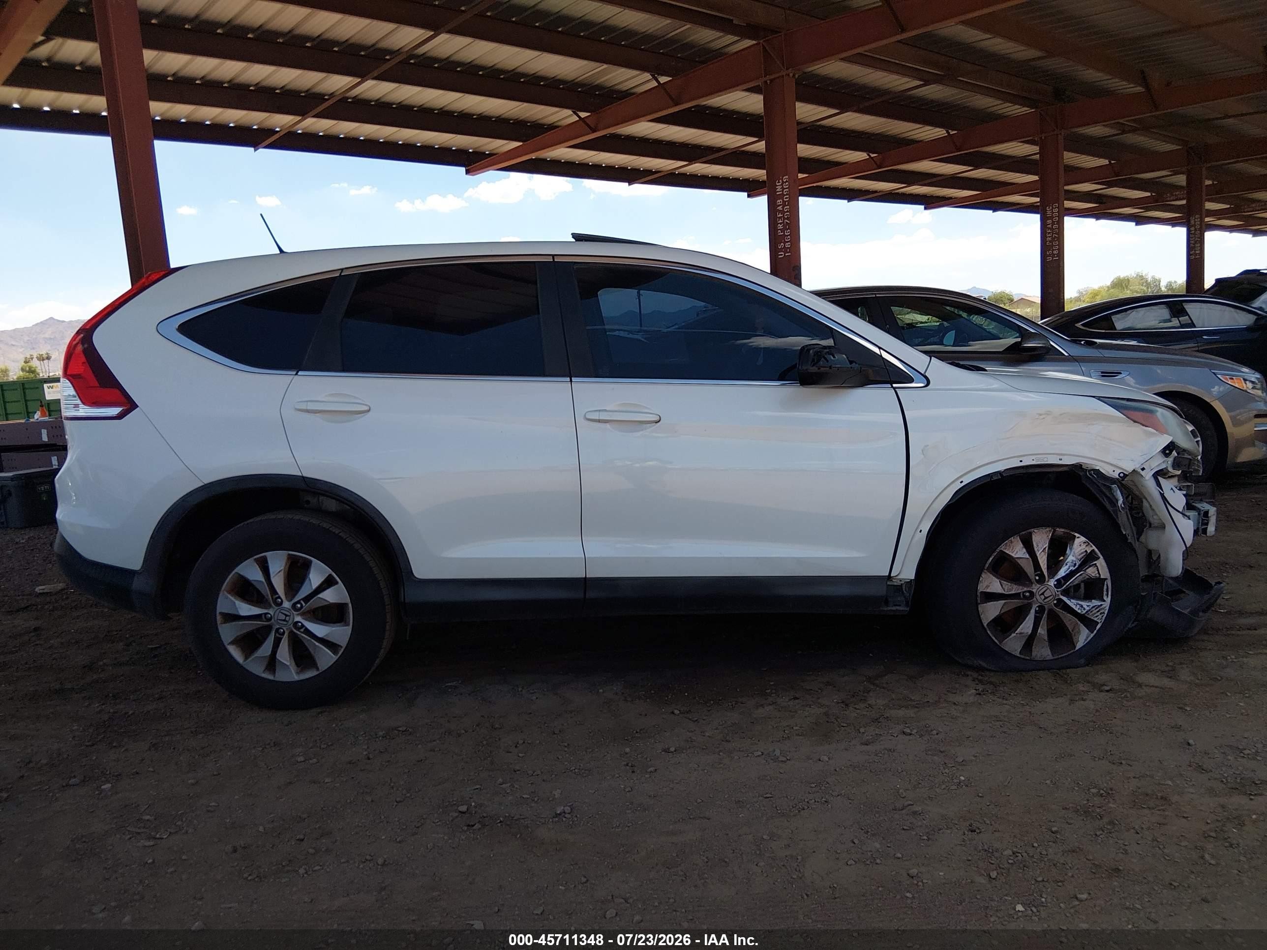 2012 Honda Cr-v Ex White vin: 5J6RM3H54CL026613