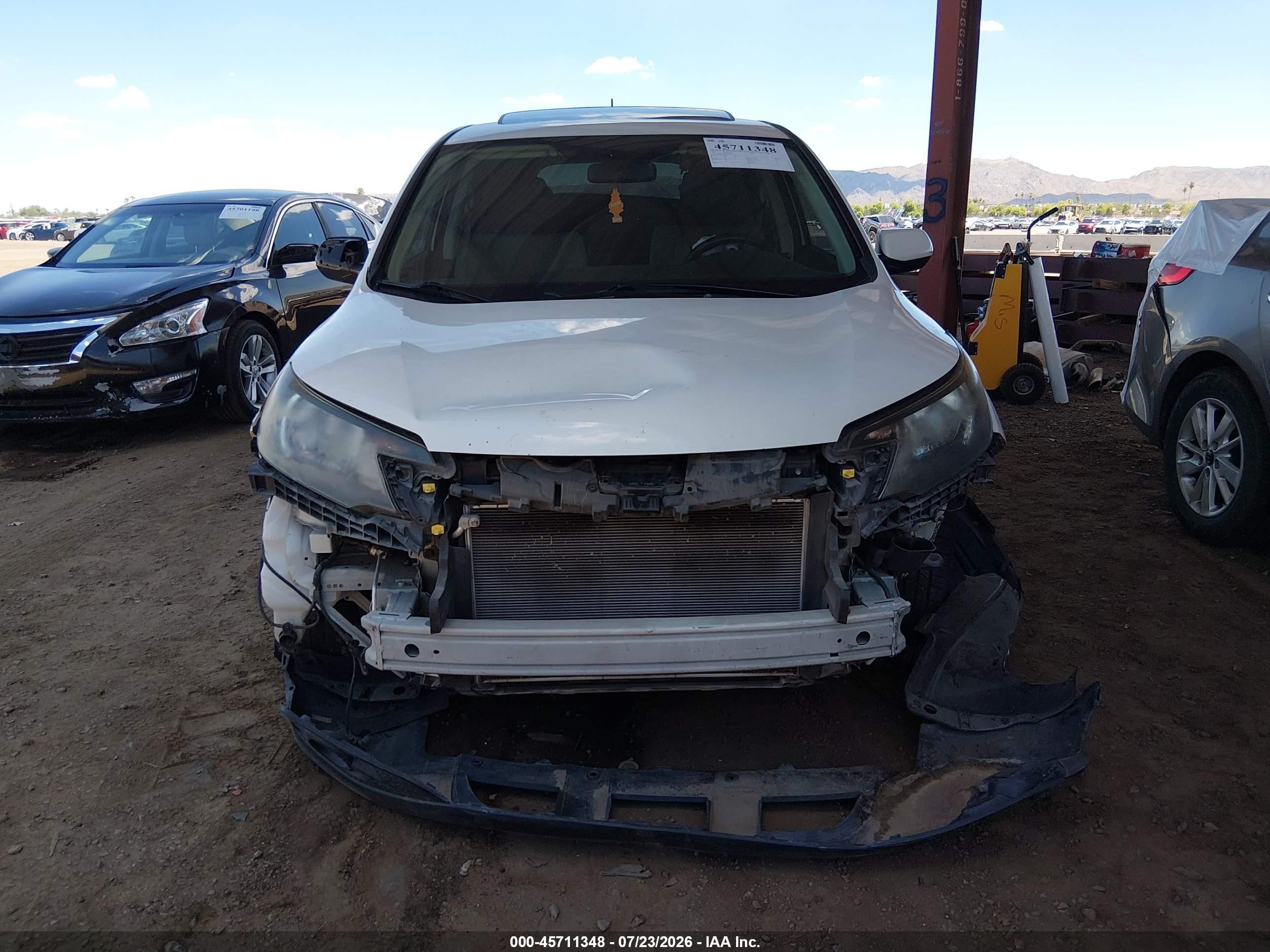 2012 Honda Cr-v Ex White vin: 5J6RM3H54CL026613