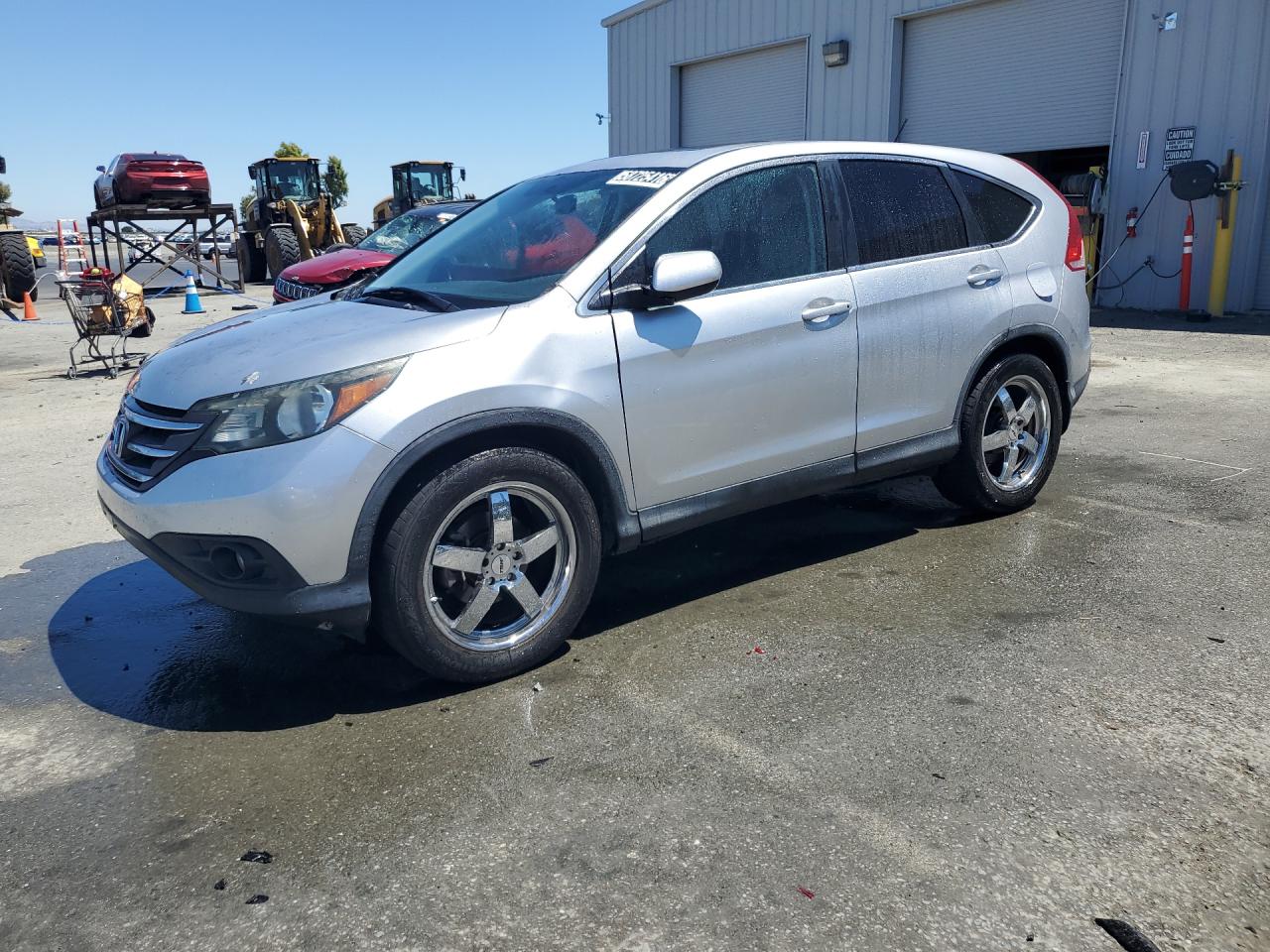 2013 Honda Cr-v Ex Silver vin: 5J6RM3H54DL000112 Damage: Left Front Fender, Dent(S) W/ Paint Dmg, > 12 Inches