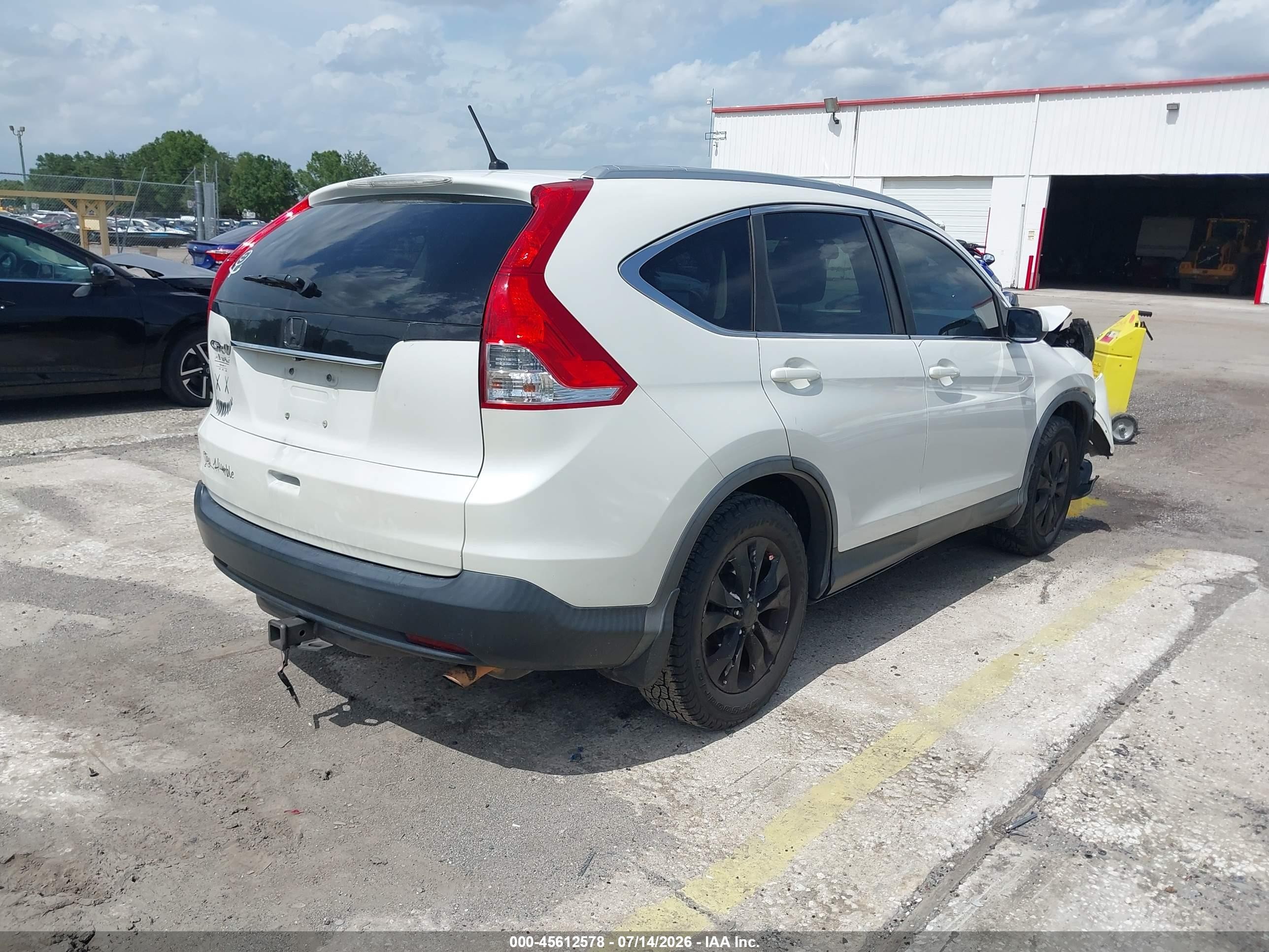 2013 Honda Cr-v Ex White vin: 5J6RM3H54DL048533