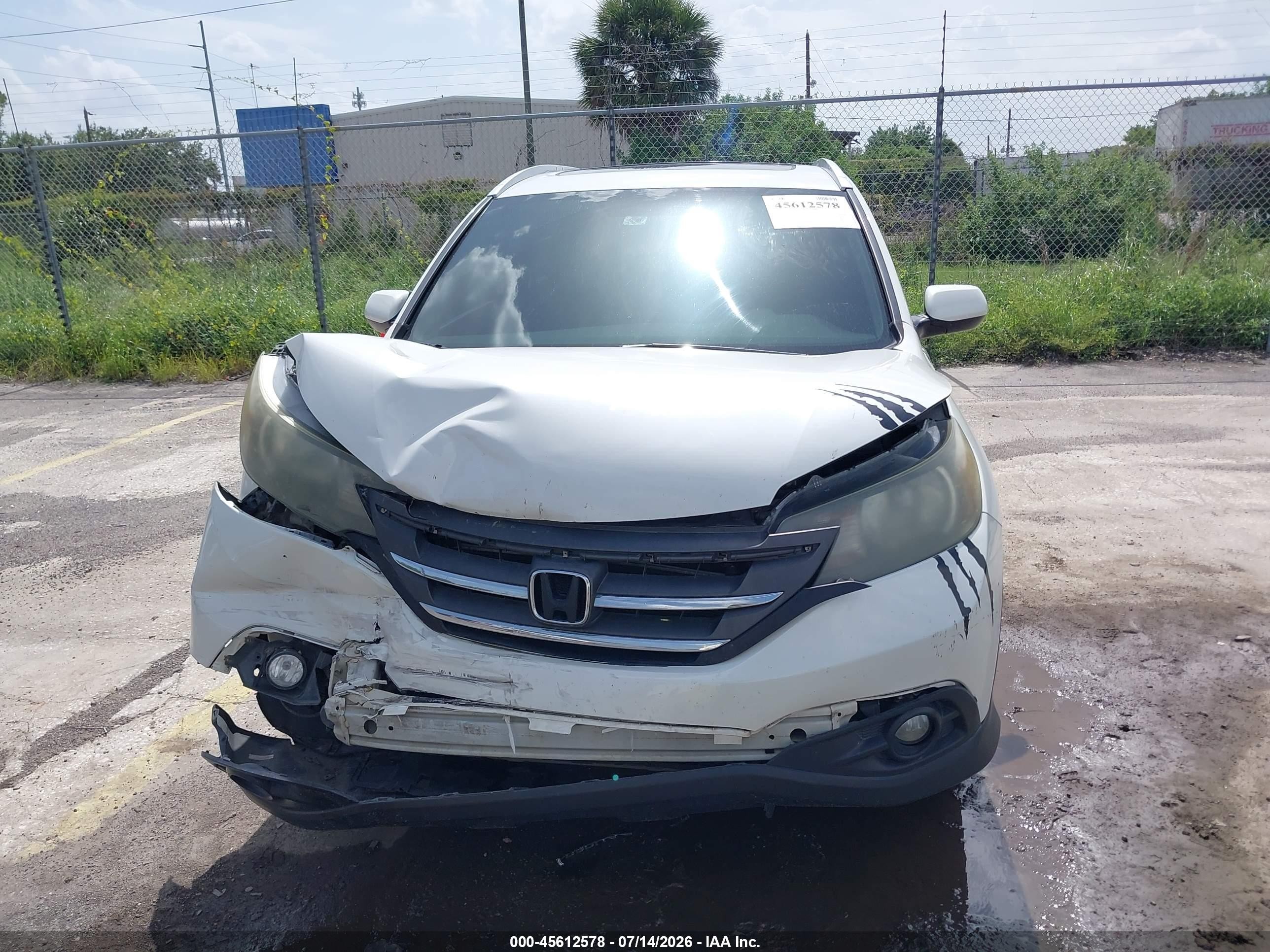 2013 Honda Cr-v Ex White vin: 5J6RM3H54DL048533