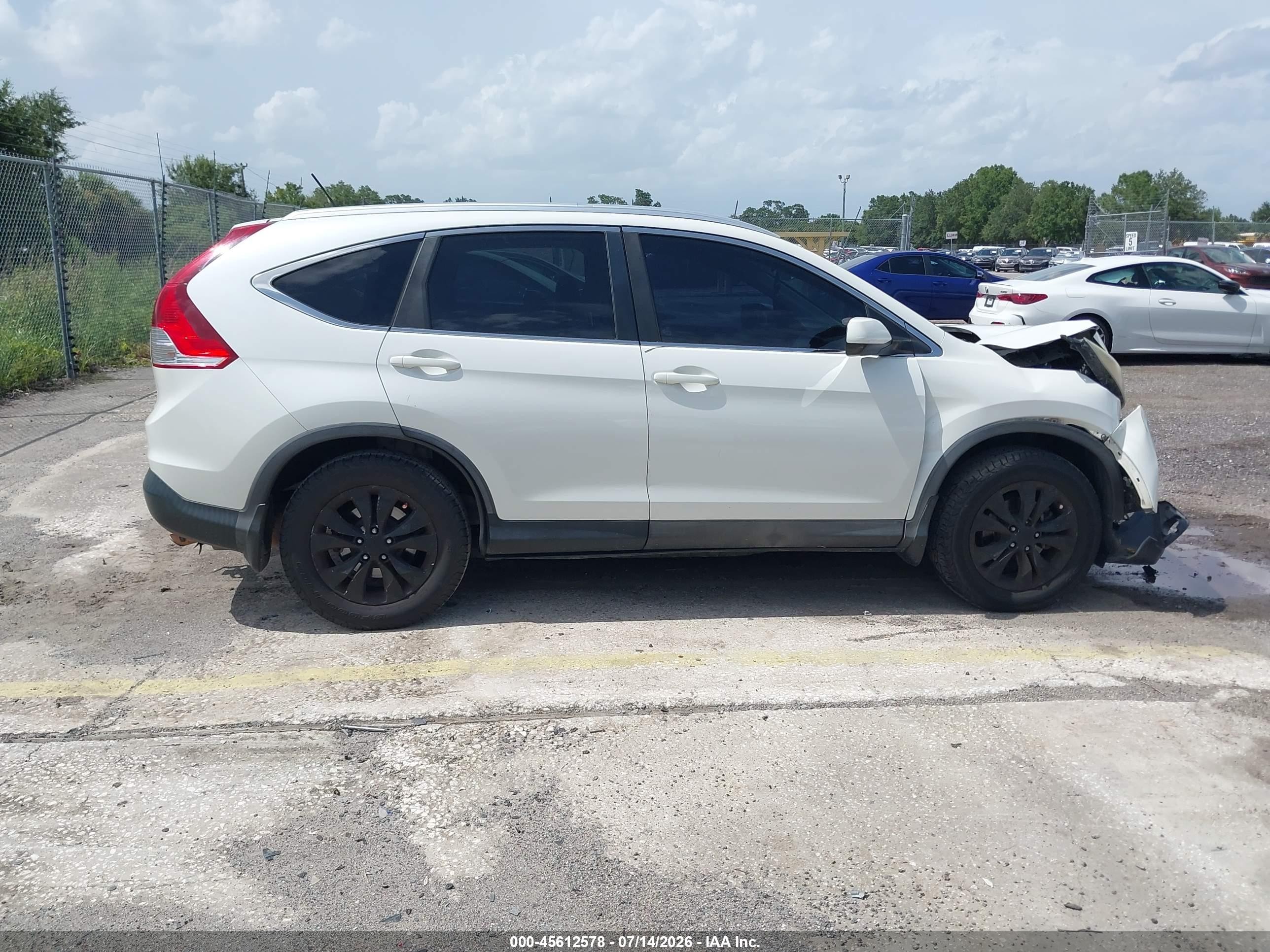 2013 Honda Cr-v Ex White vin: 5J6RM3H54DL048533