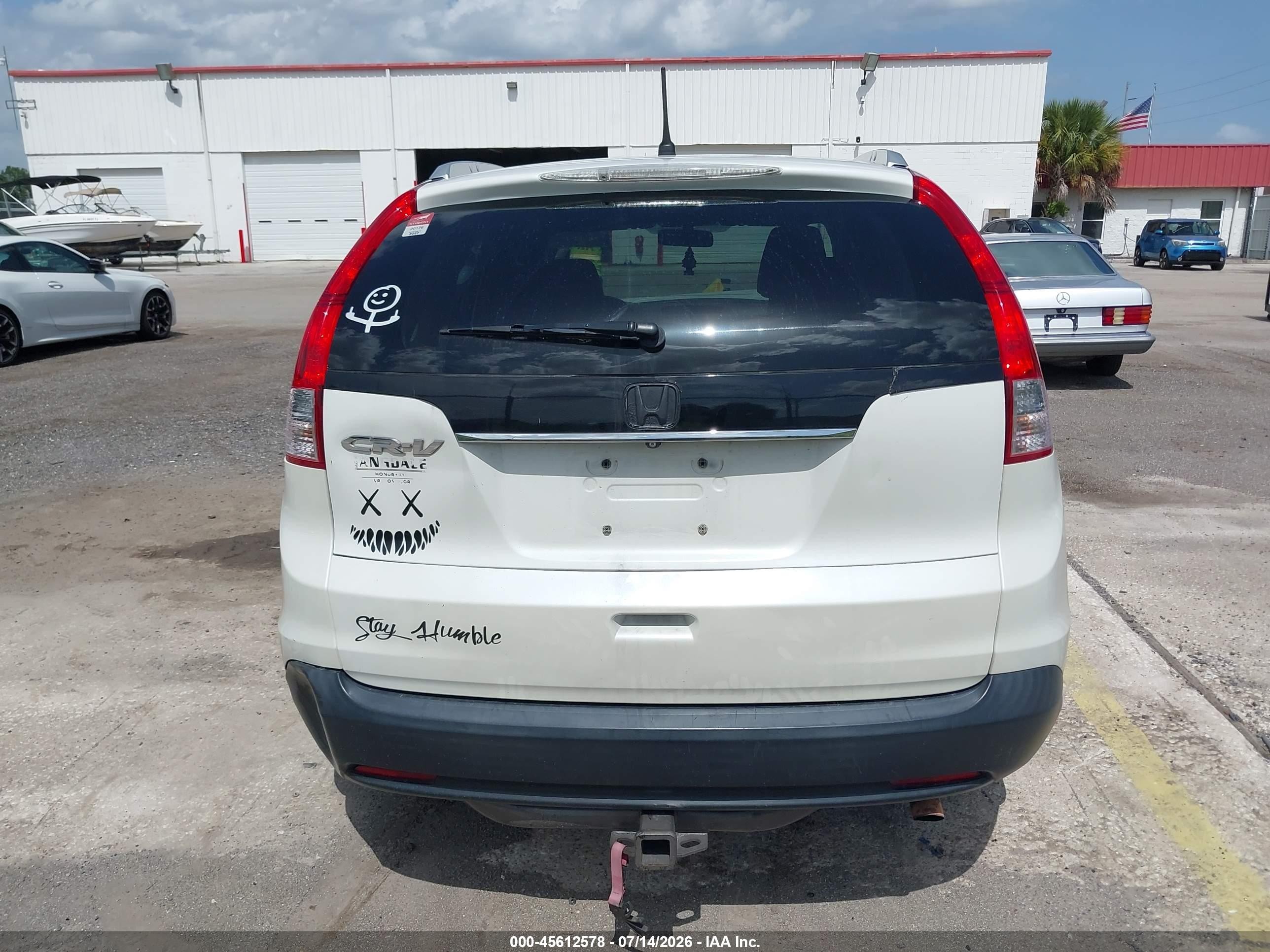 2013 Honda Cr-v Ex White vin: 5J6RM3H54DL048533