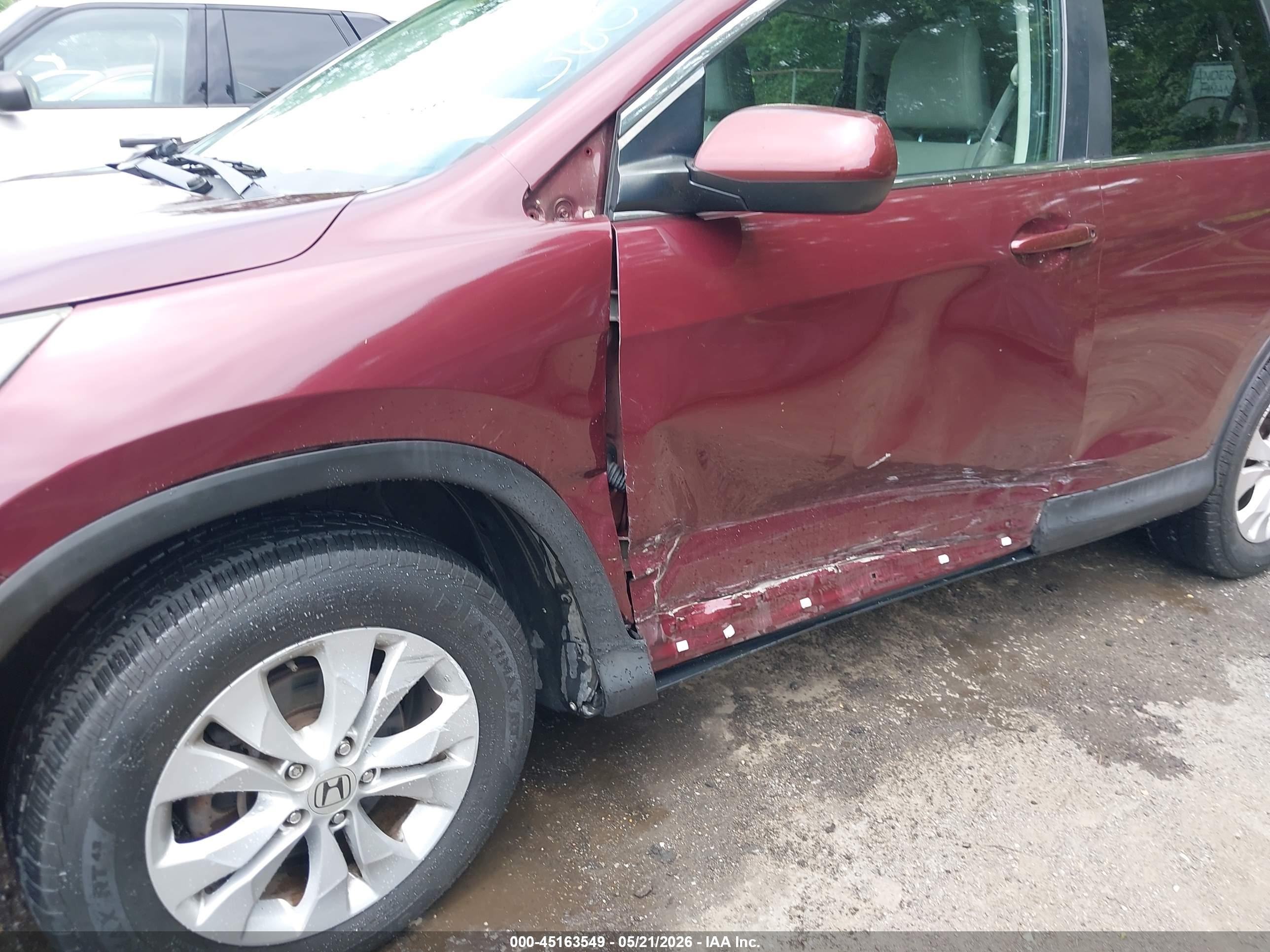 2014 Honda Cr-v Ex Burgundy vin: 5J6RM3H54EL025139