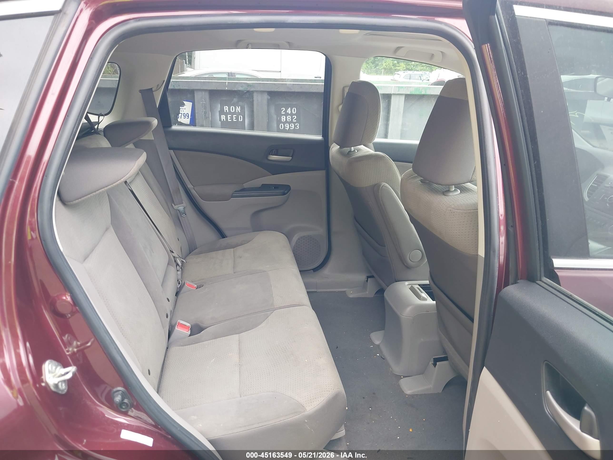 2014 Honda Cr-v Ex Burgundy vin: 5J6RM3H54EL025139