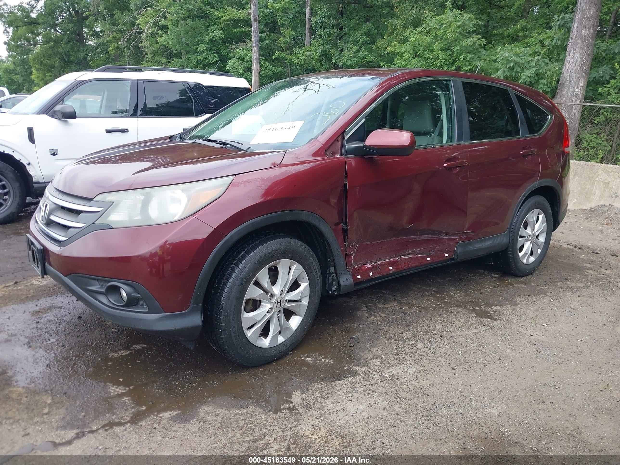 2014 Honda Cr-v Ex Burgundy vin: 5J6RM3H54EL025139