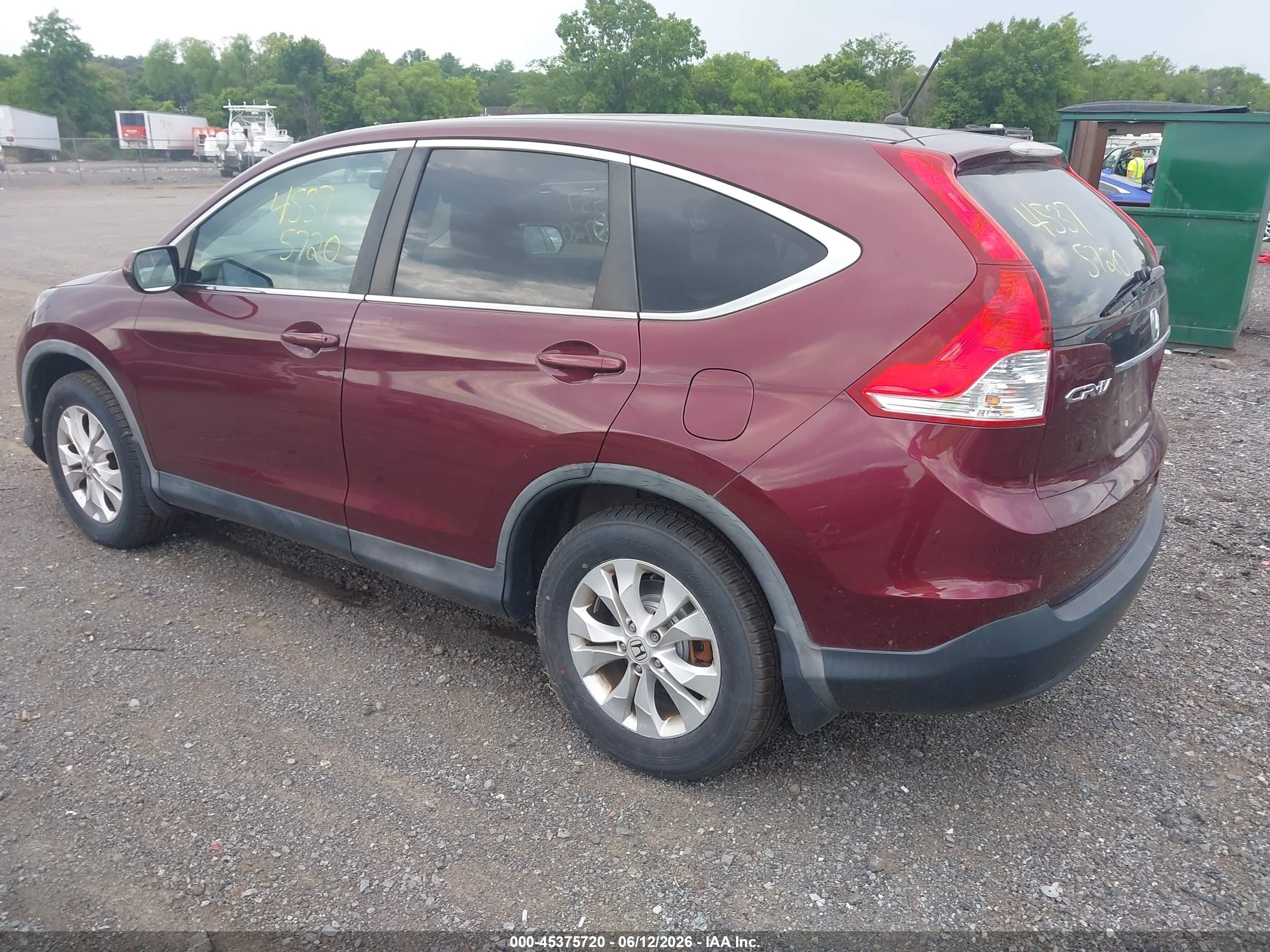 2014 Honda Cr-v Ex Burgundy vin: 5J6RM3H54EL026002