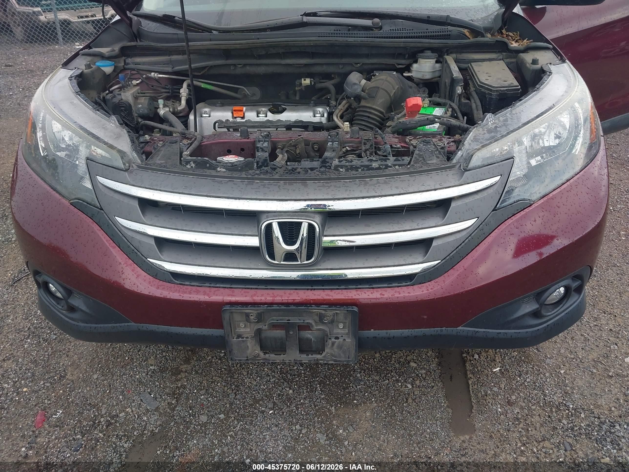 2014 Honda Cr-v Ex Burgundy vin: 5J6RM3H54EL026002