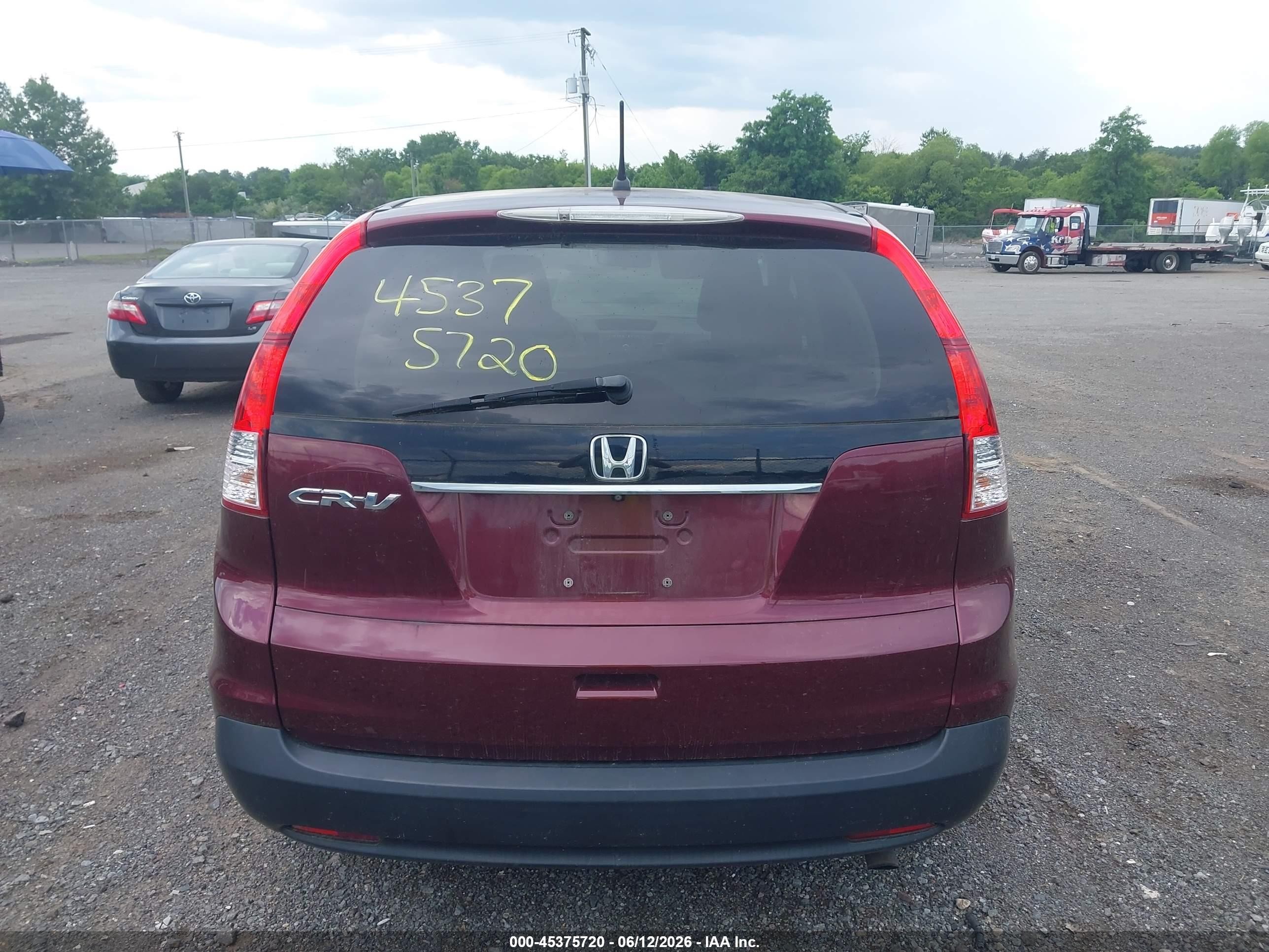 2014 Honda Cr-v Ex Burgundy vin: 5J6RM3H54EL026002
