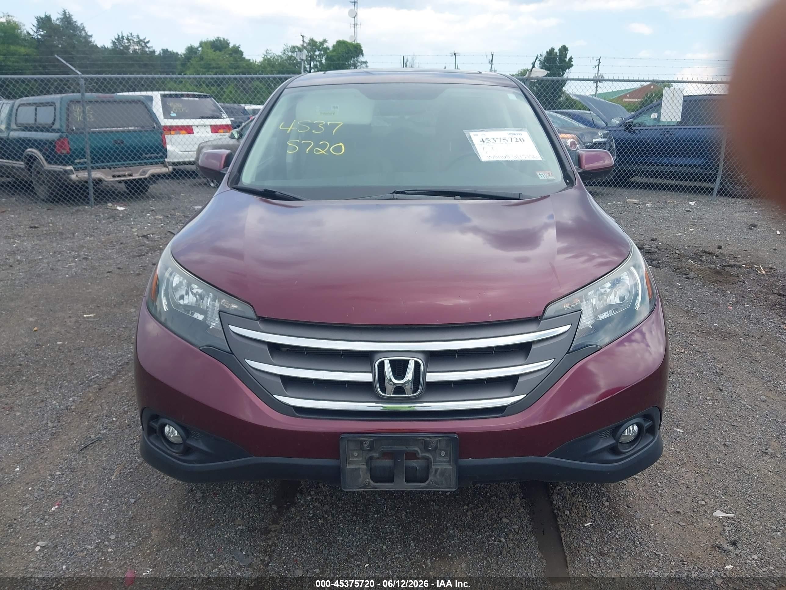 2014 Honda Cr-v Ex Burgundy vin: 5J6RM3H54EL026002