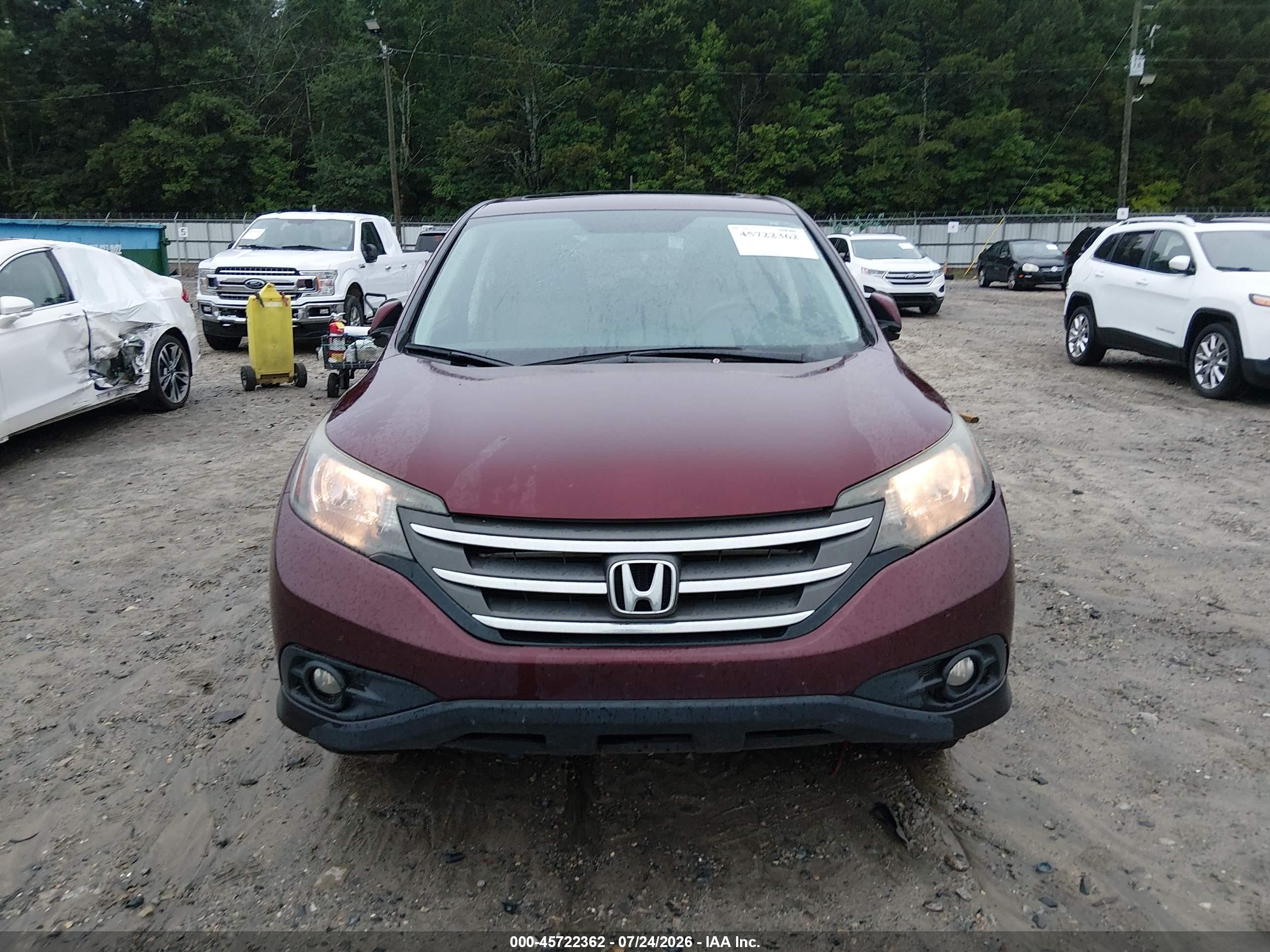 2014 Honda Cr-v Ex Red vin: 5J6RM3H54EL028350