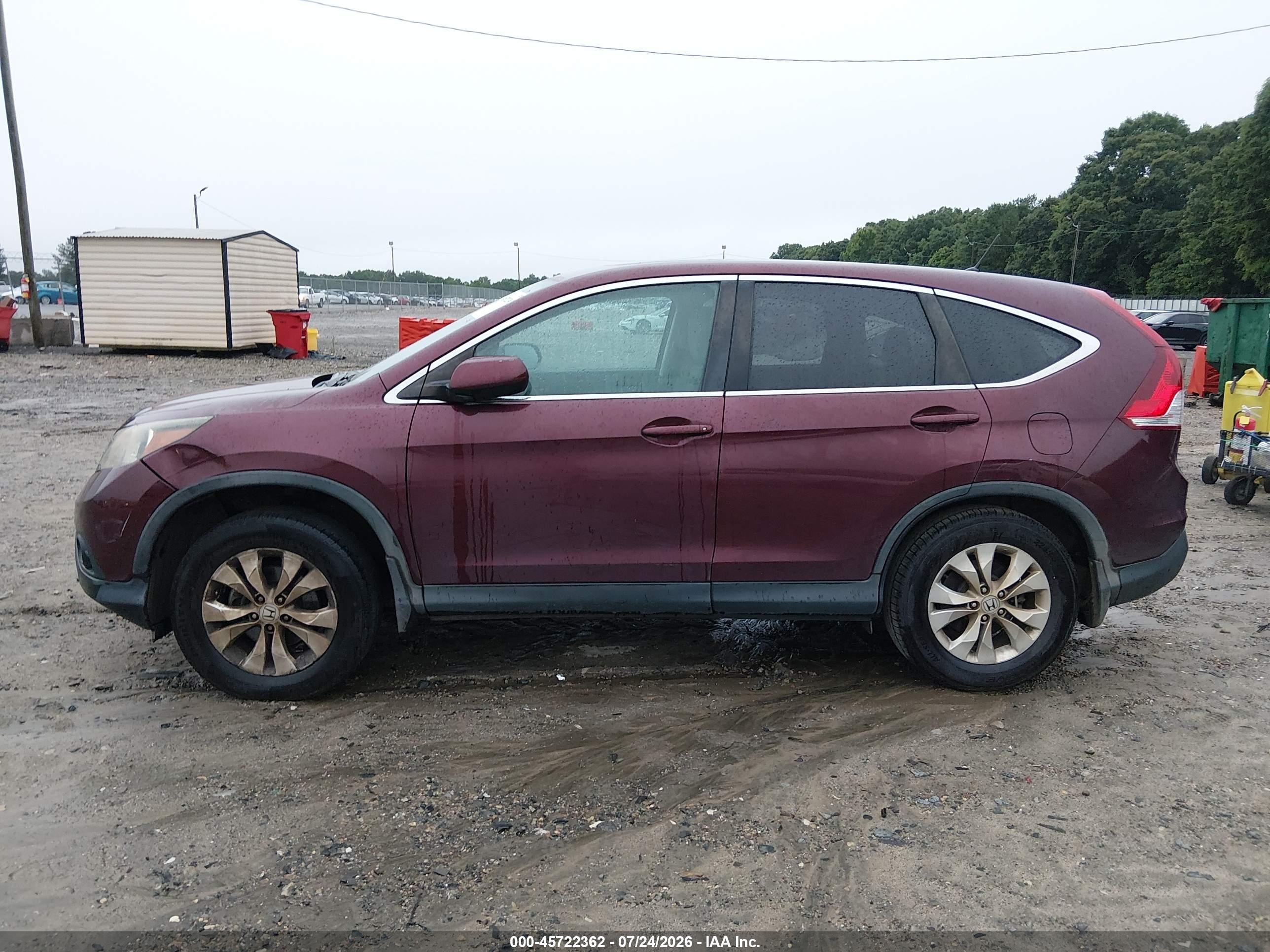 2014 Honda Cr-v Ex Red vin: 5J6RM3H54EL028350