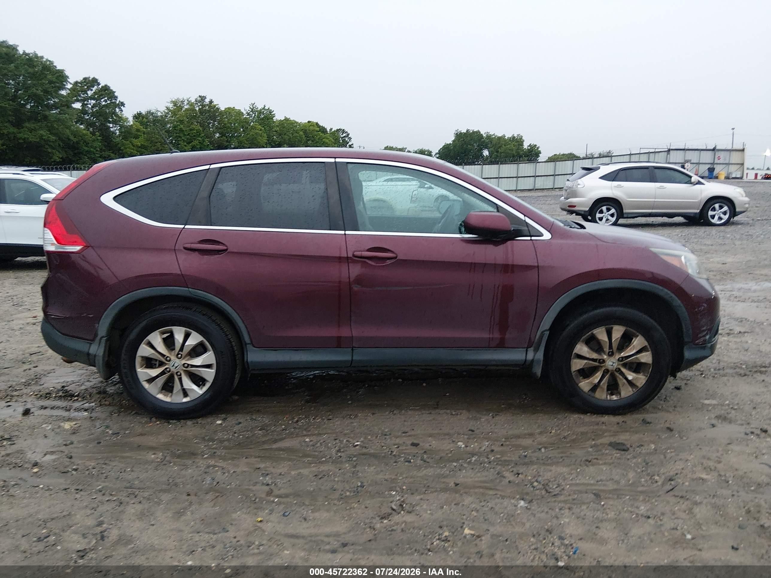 2014 Honda Cr-v Ex Red vin: 5J6RM3H54EL028350