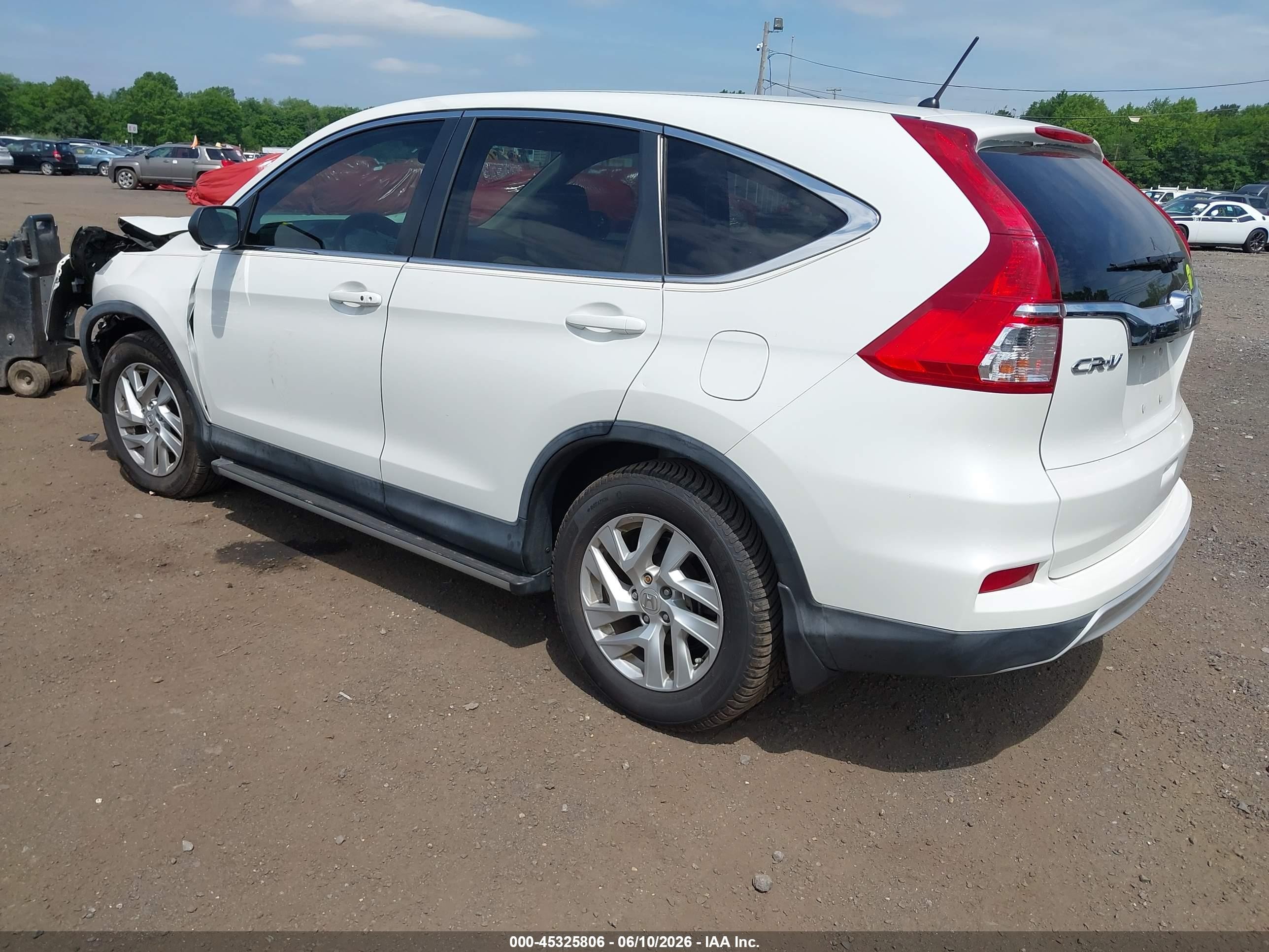 2015 Honda Cr-v Ex White vin: 5J6RM3H54FL006690