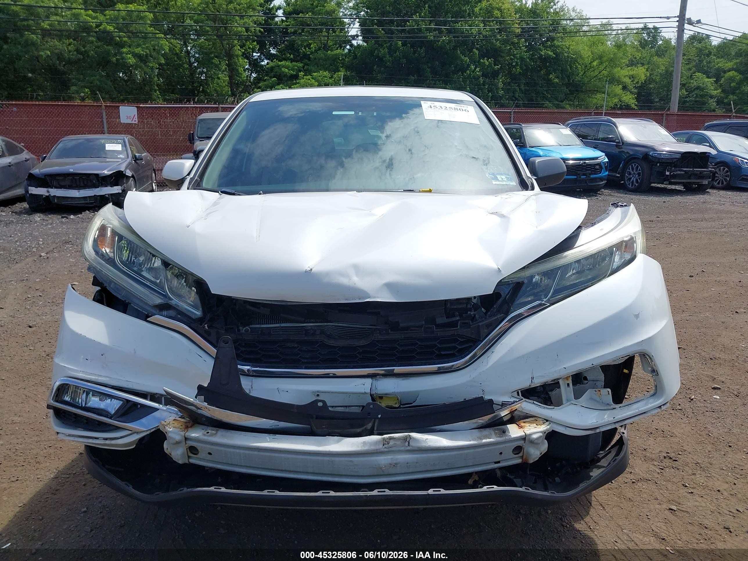 2015 Honda Cr-v Ex White vin: 5J6RM3H54FL006690