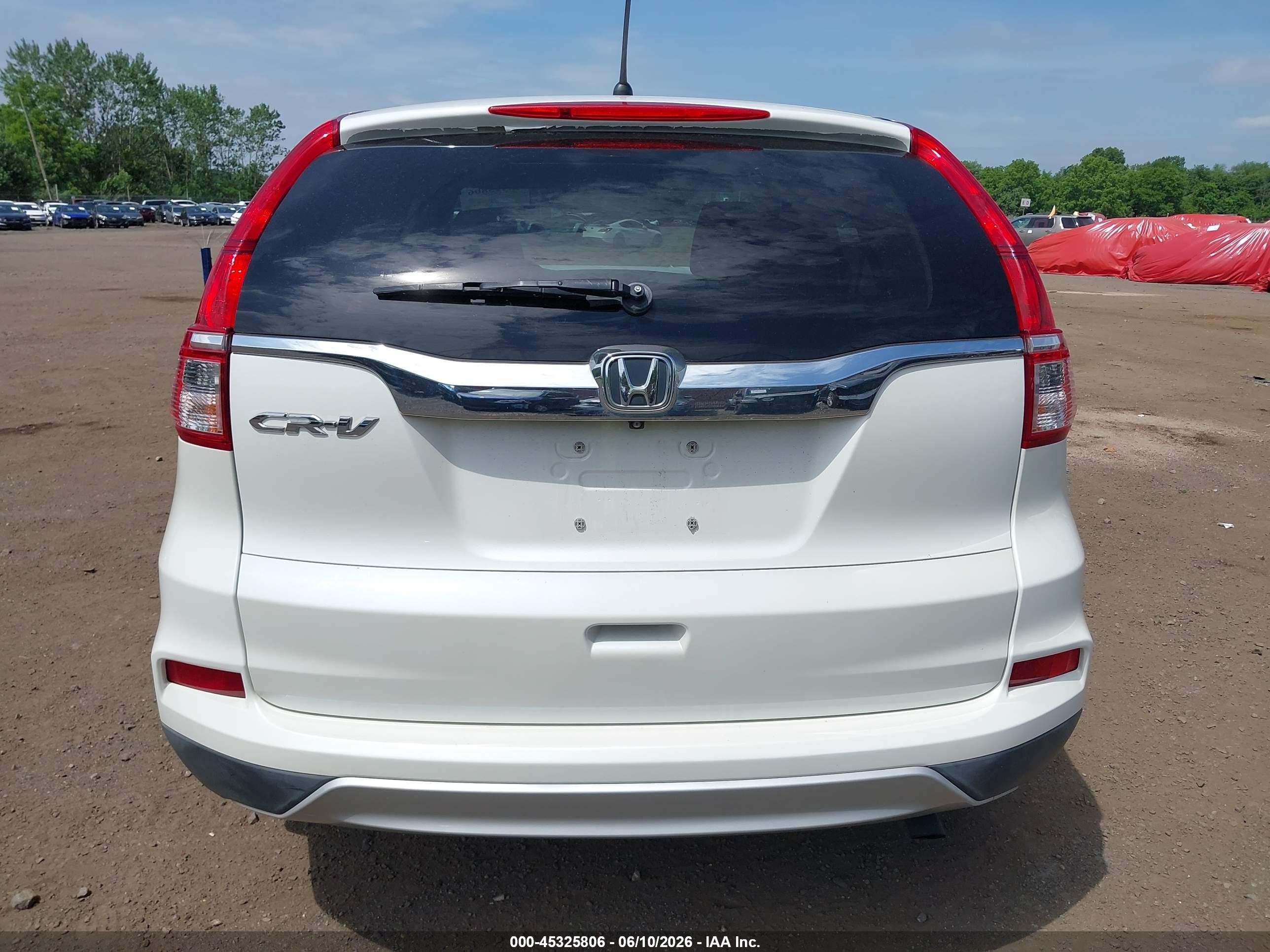2015 Honda Cr-v Ex White vin: 5J6RM3H54FL006690