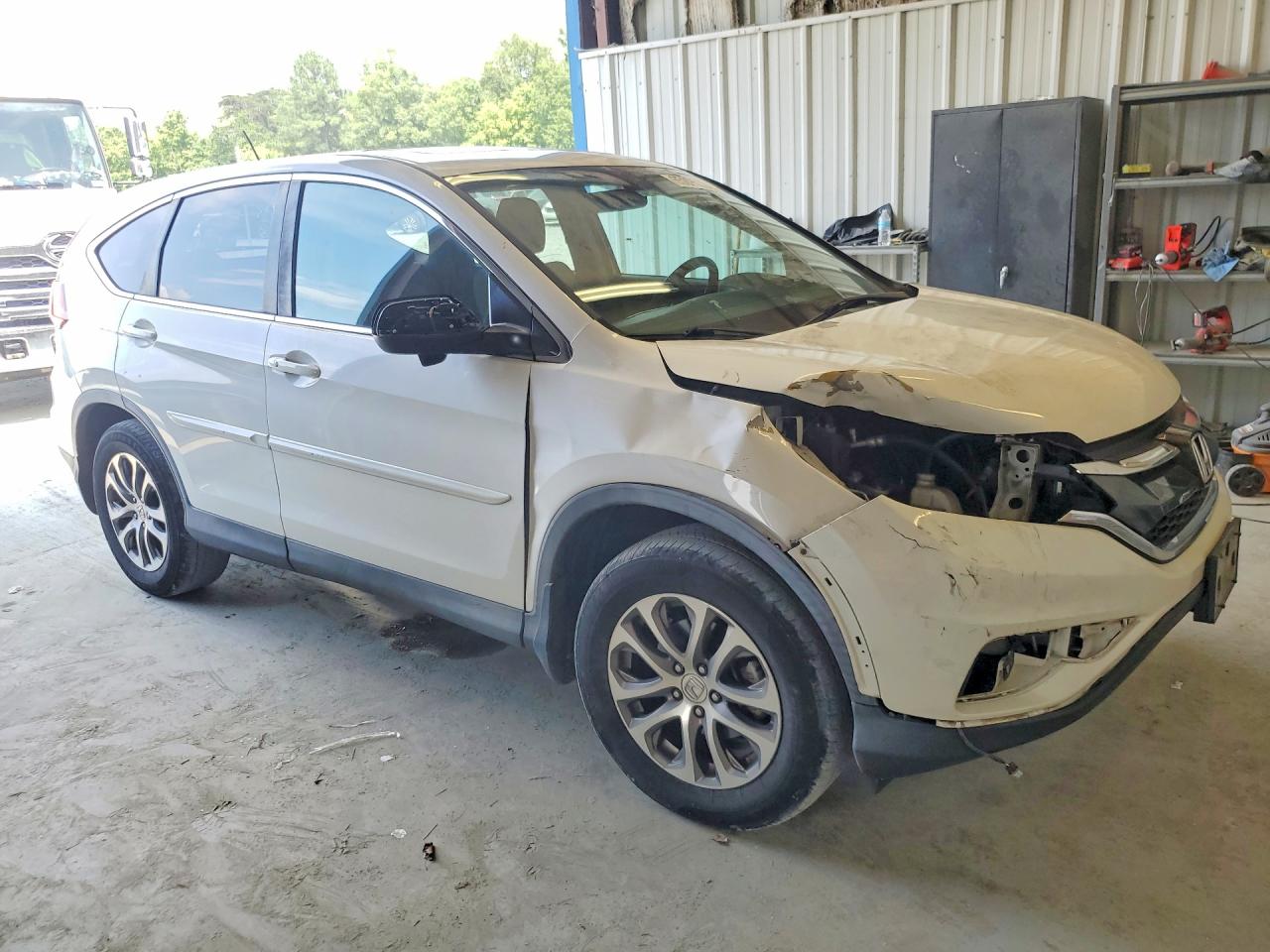 2015 Honda Cr-v Ex White vin: 5J6RM3H54FL009282