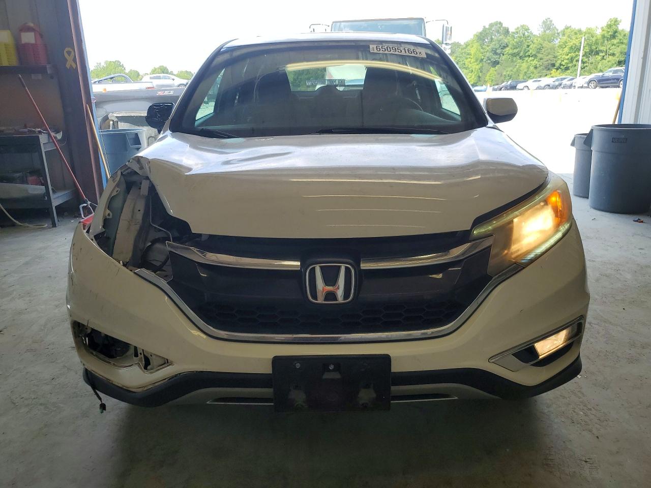 2015 Honda Cr-v Ex White vin: 5J6RM3H54FL009282