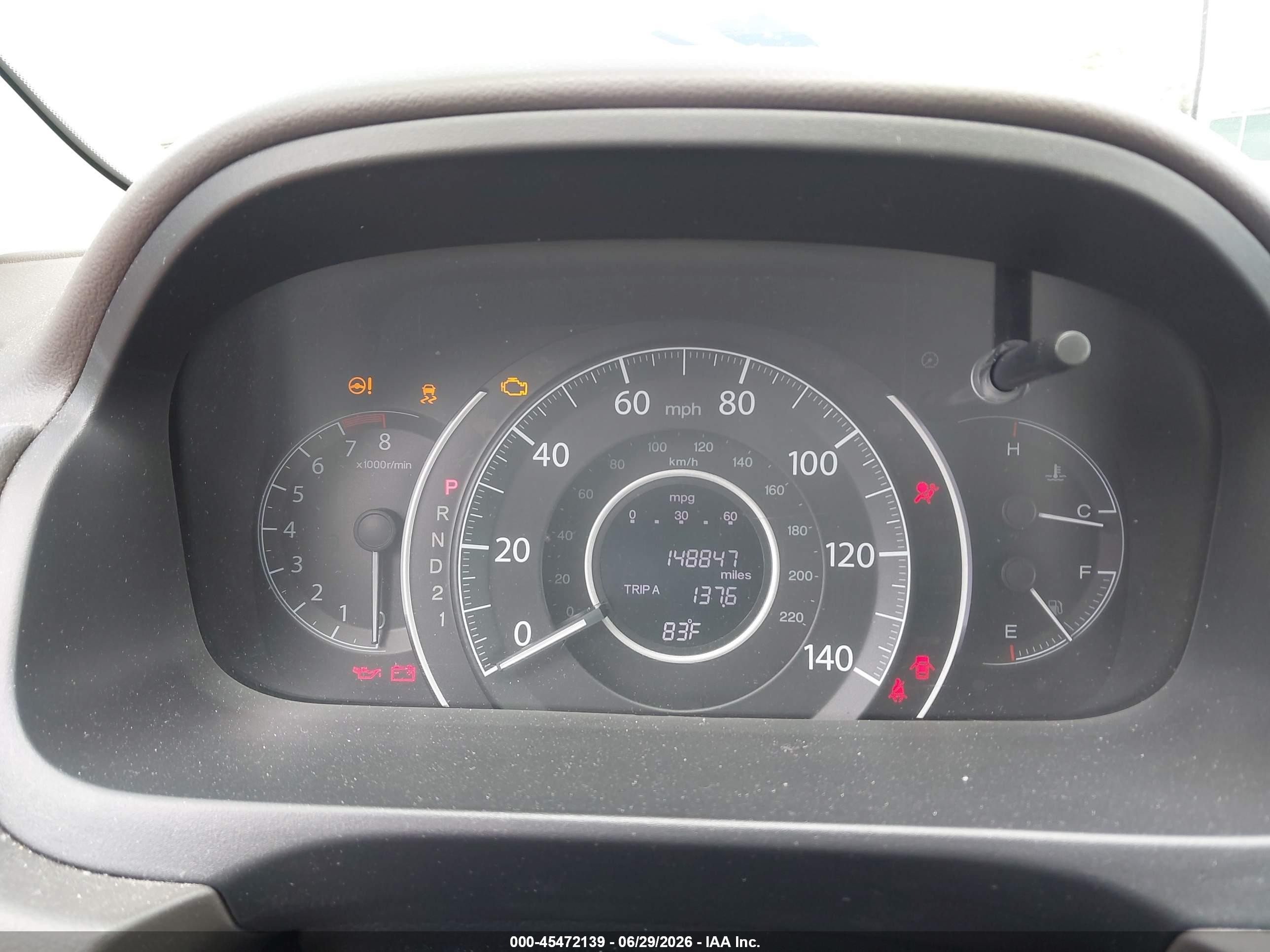 2012 Honda Cr-v Ex Gray vin: 5J6RM3H55CL019203