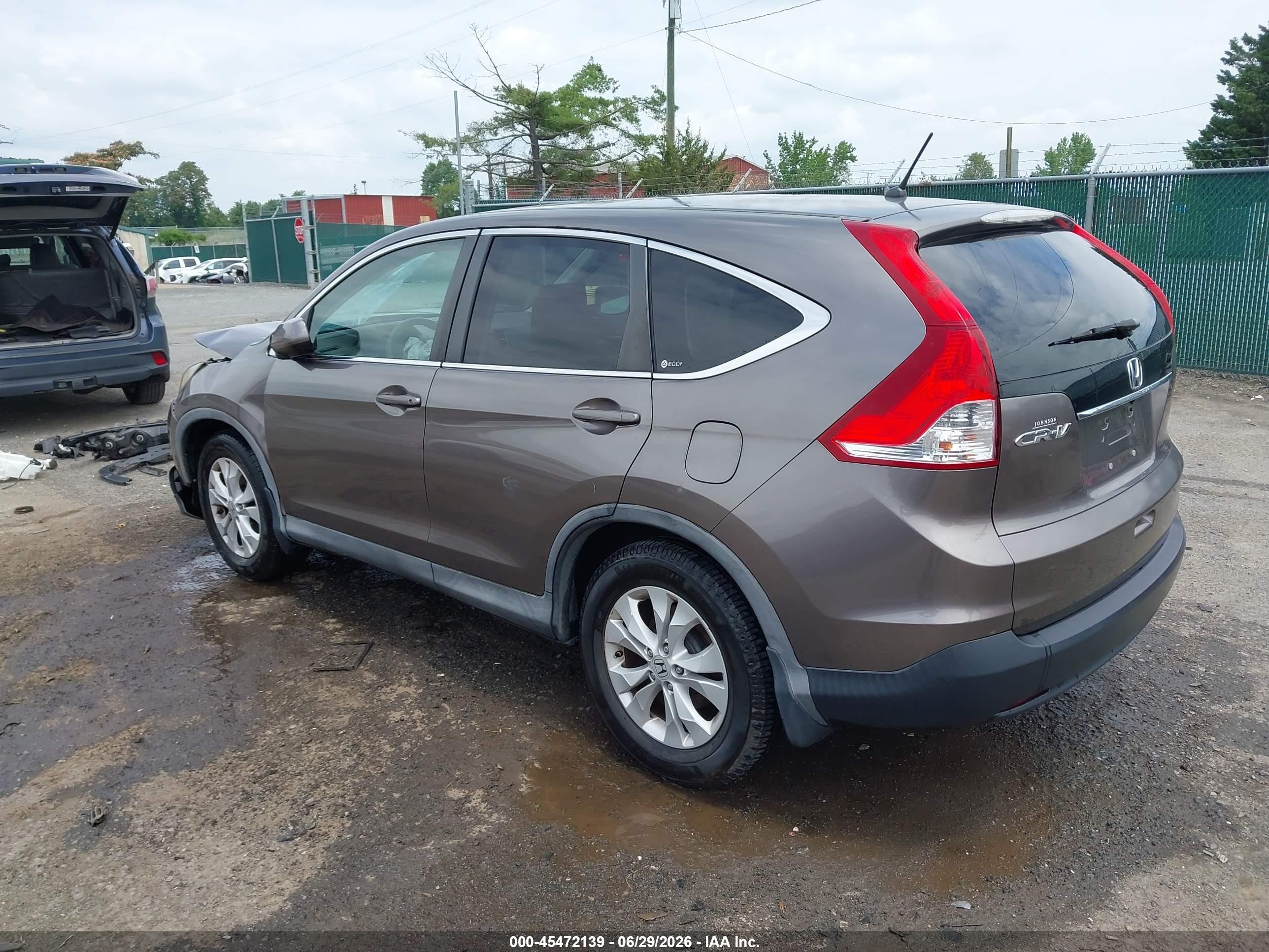 2012 Honda Cr-v Ex Gray vin: 5J6RM3H55CL019203