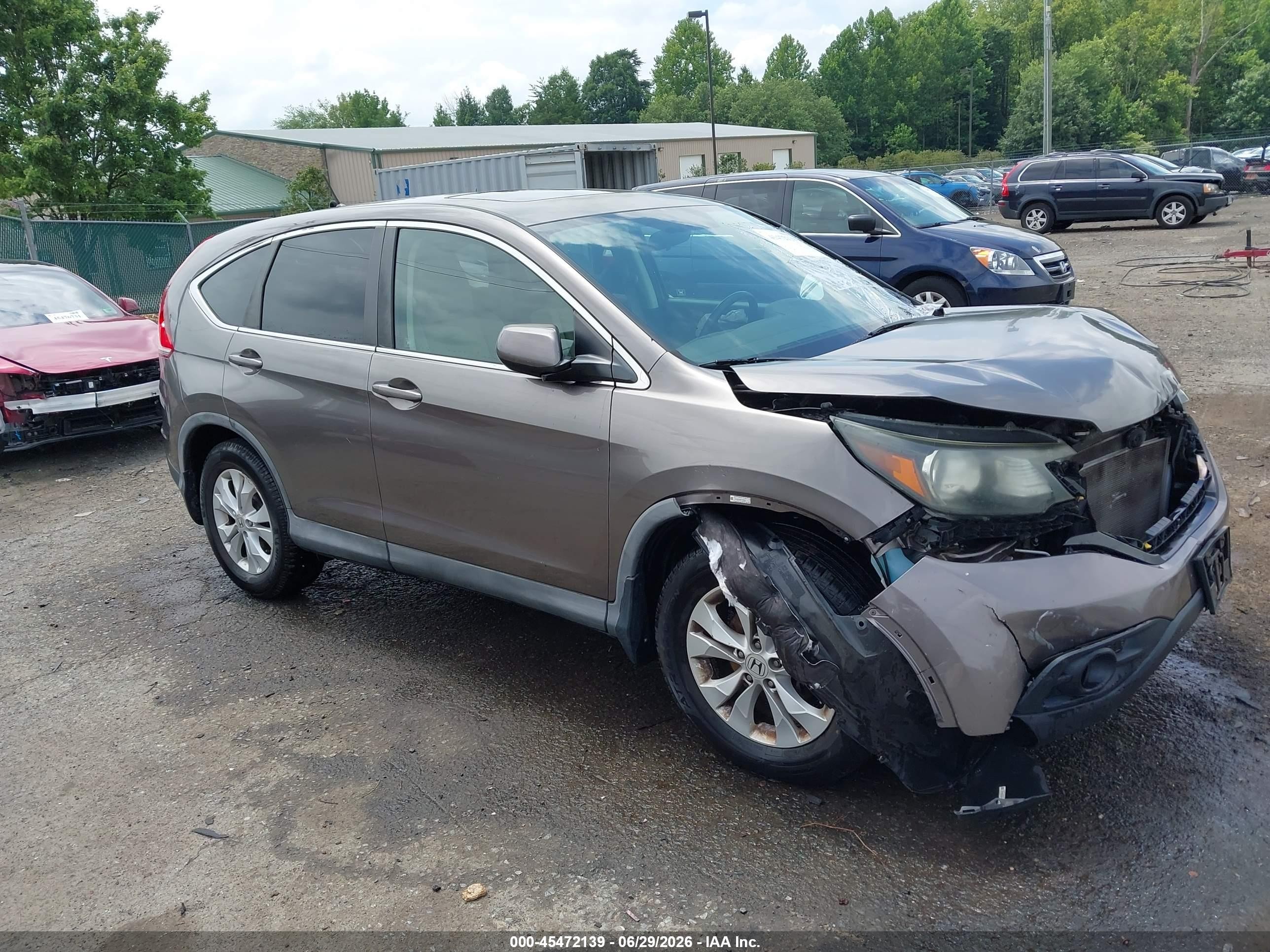 2012 Honda Cr-v Ex Gray vin: 5J6RM3H55CL019203