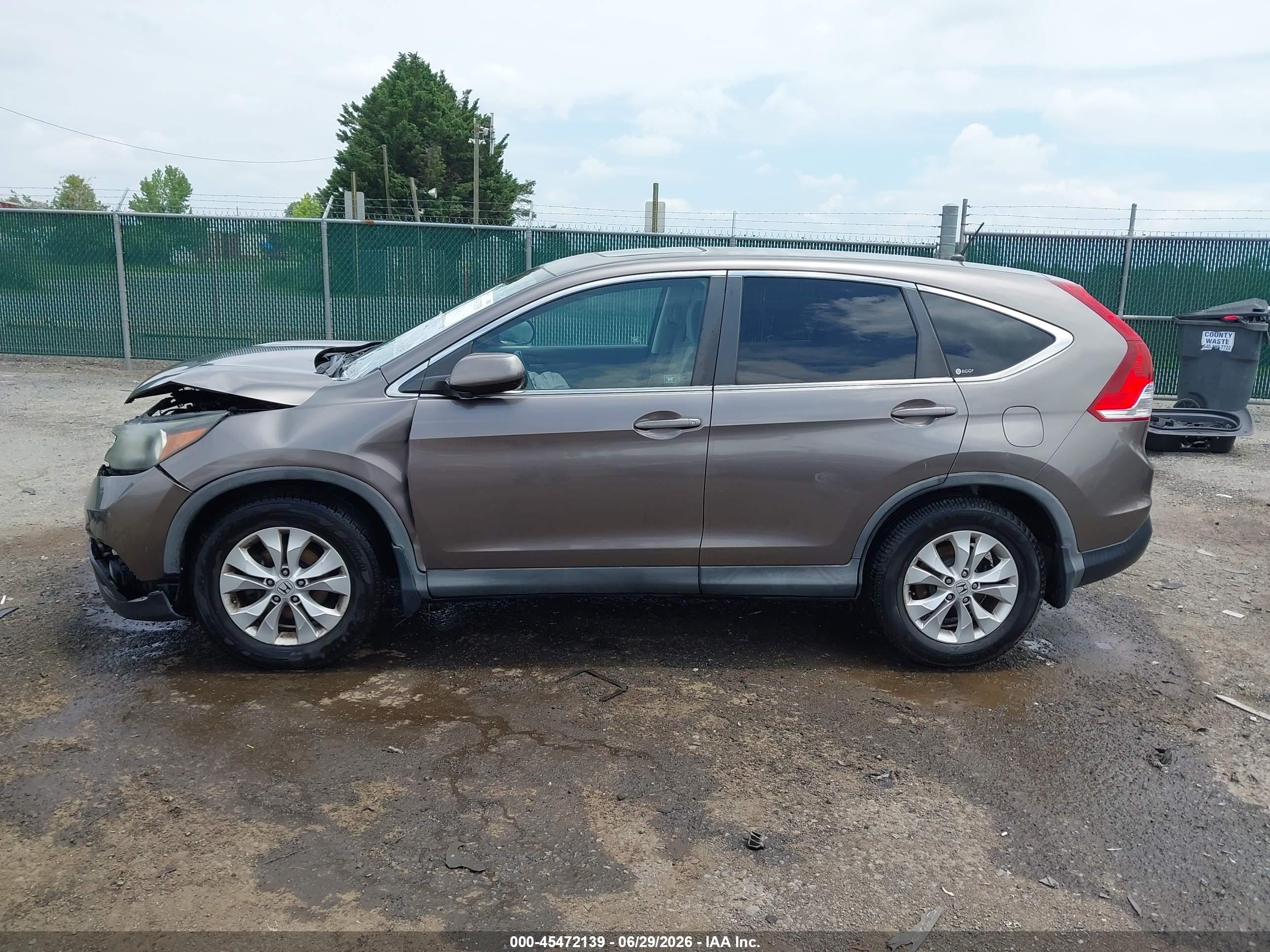 2012 Honda Cr-v Ex Gray vin: 5J6RM3H55CL019203