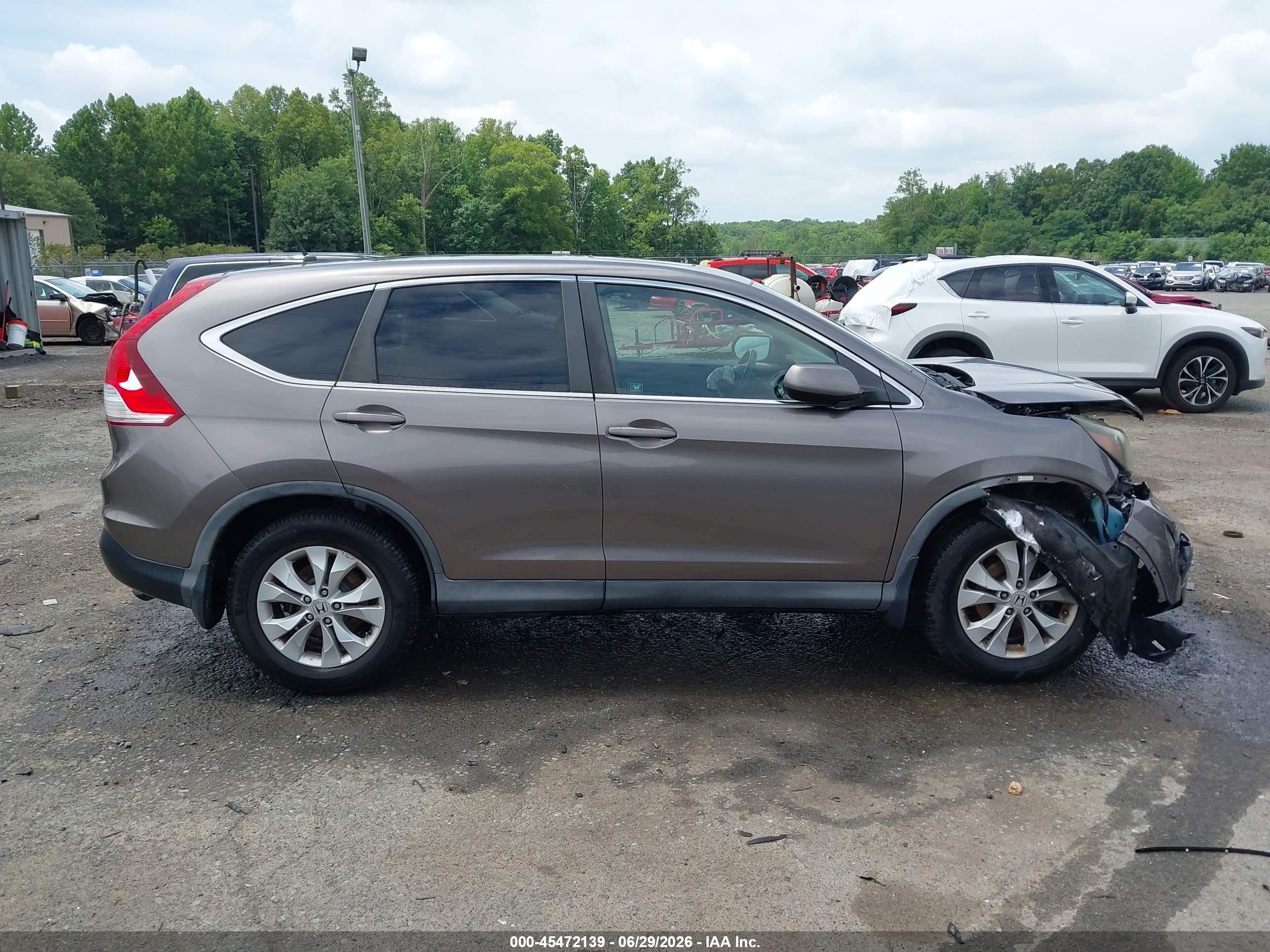 2012 Honda Cr-v Ex Gray vin: 5J6RM3H55CL019203
