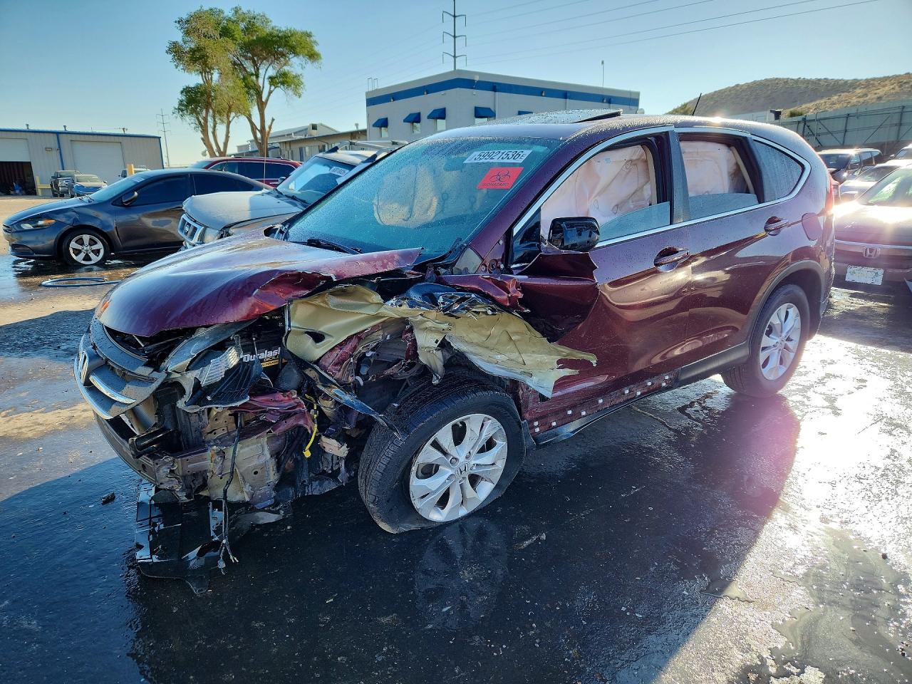 2012 Honda Cr-v Ex Burgundy vin: 5J6RM3H55CL042531