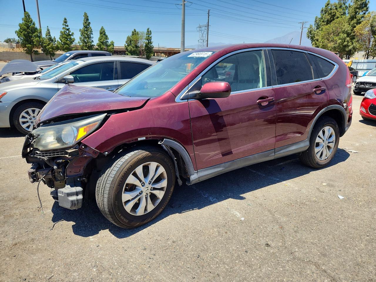 2013 Honda Cr-v Ex Бордовый vin: 5J6RM3H55DL000085
