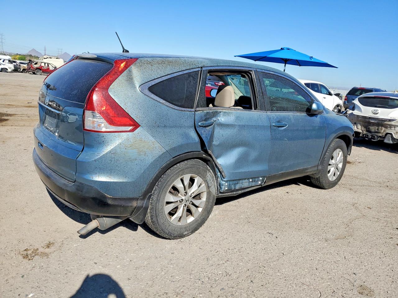 2013 Honda Cr-v Ex Turquoise vin: 5J6RM3H55DL023009
